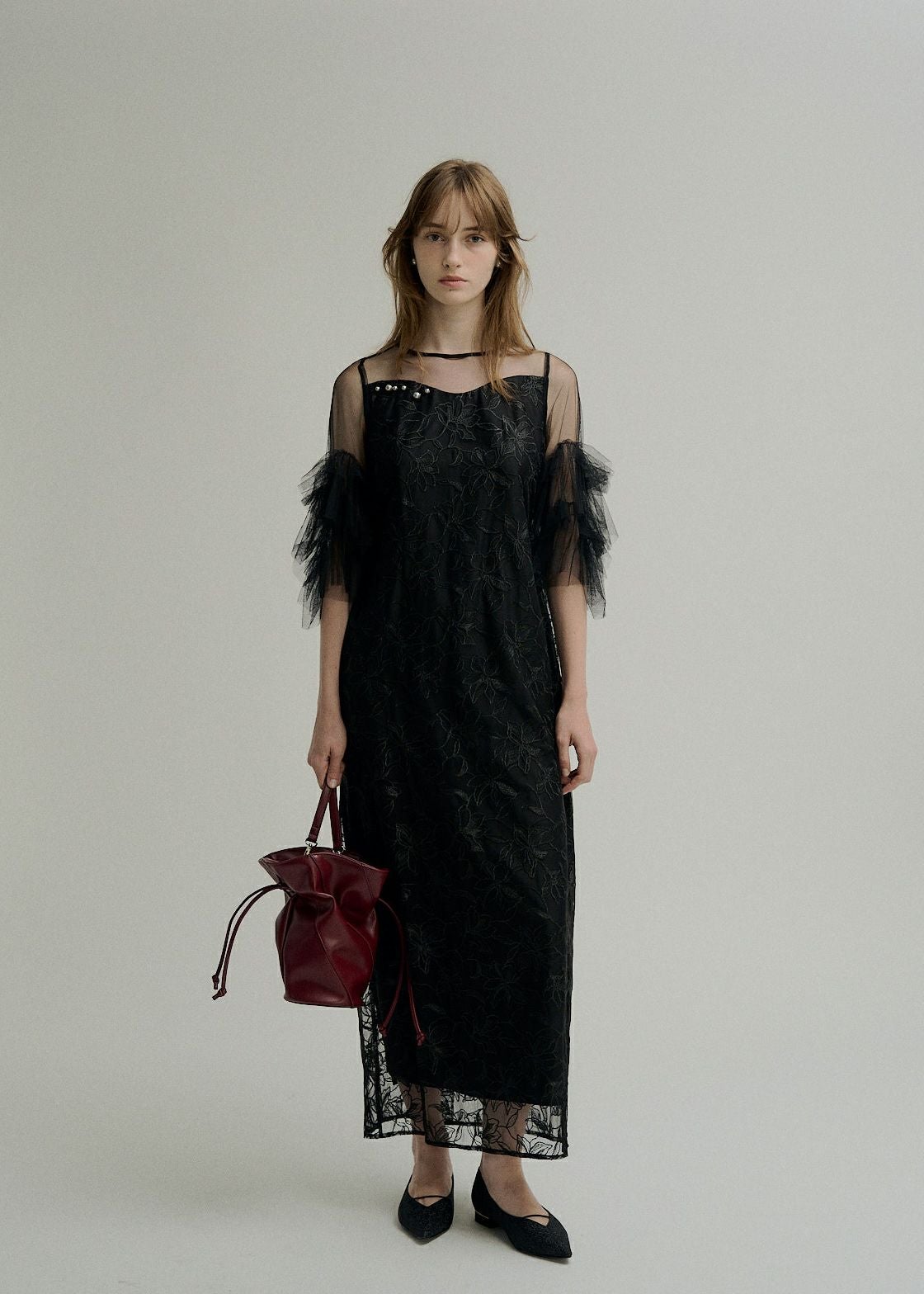 Pearl motif embroidery dressのドレス|Dorry Doll / LE'RURE