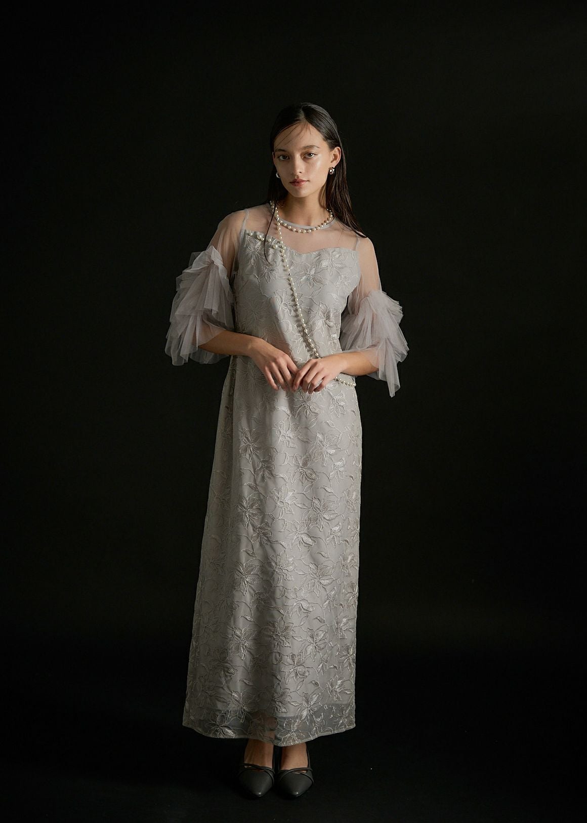 Pearl motif embroidery dressのドレス|Dorry Doll / LE'RURE