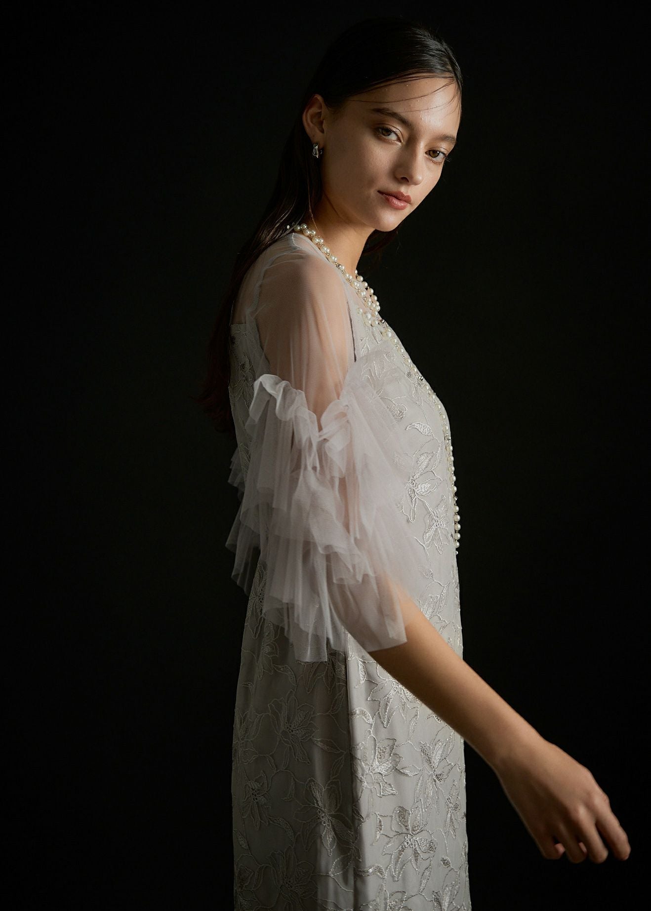 様々　　Pearl motif embroidery dress Pearl motif embroidery dressのドレス|Dorry Doll / LE'RURE