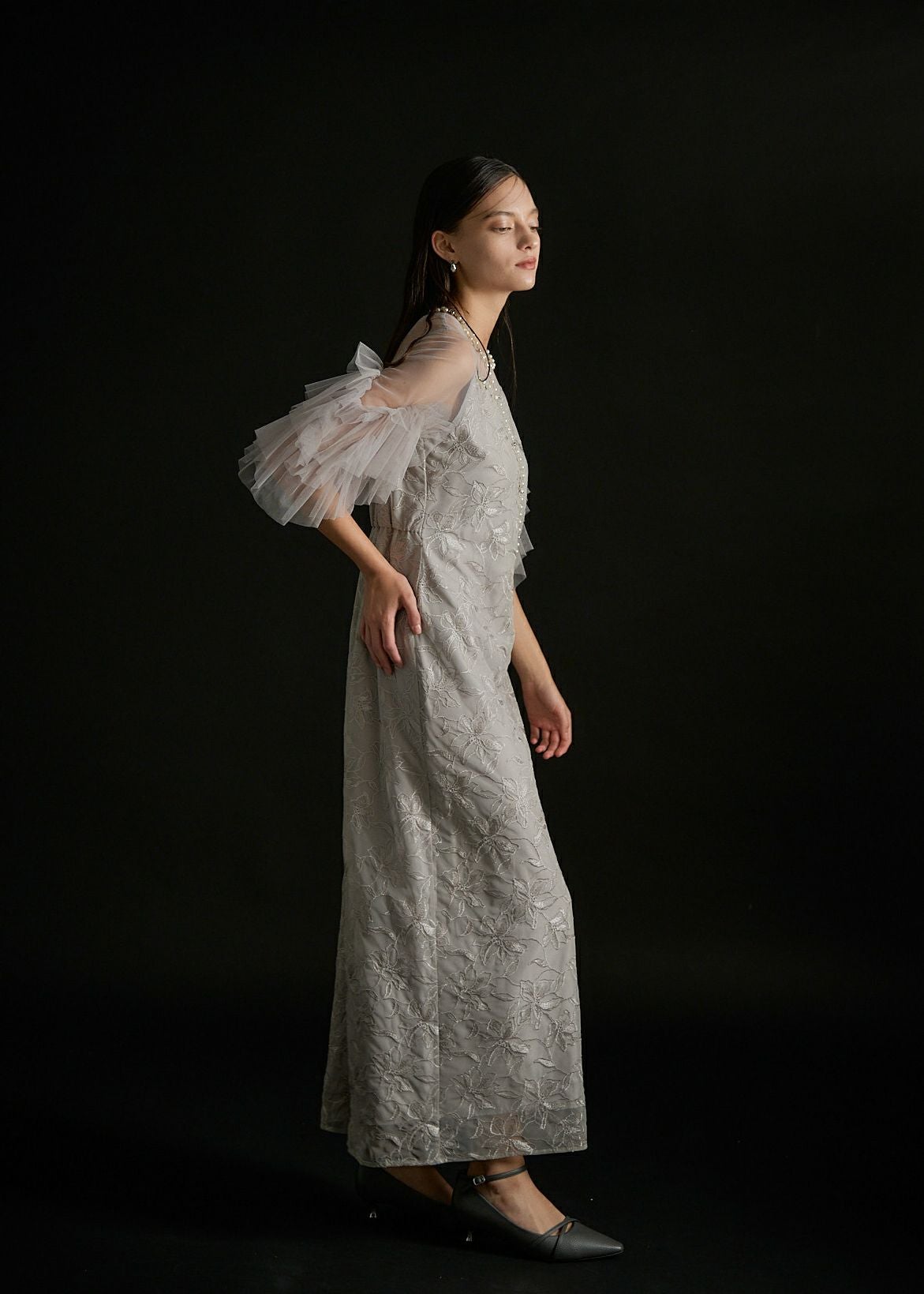2★新品タグ付★LE’RURE Pearl motifembroideryドレス Pearl motif embroidery dressのドレス|Dorry Doll / LE'RURE