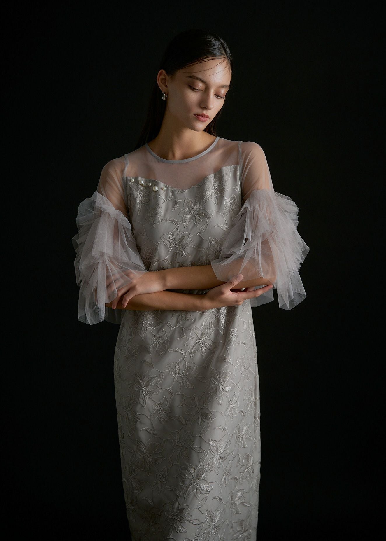Pearl motif embroidery dressのドレス|Dorry Doll / LE'RURE