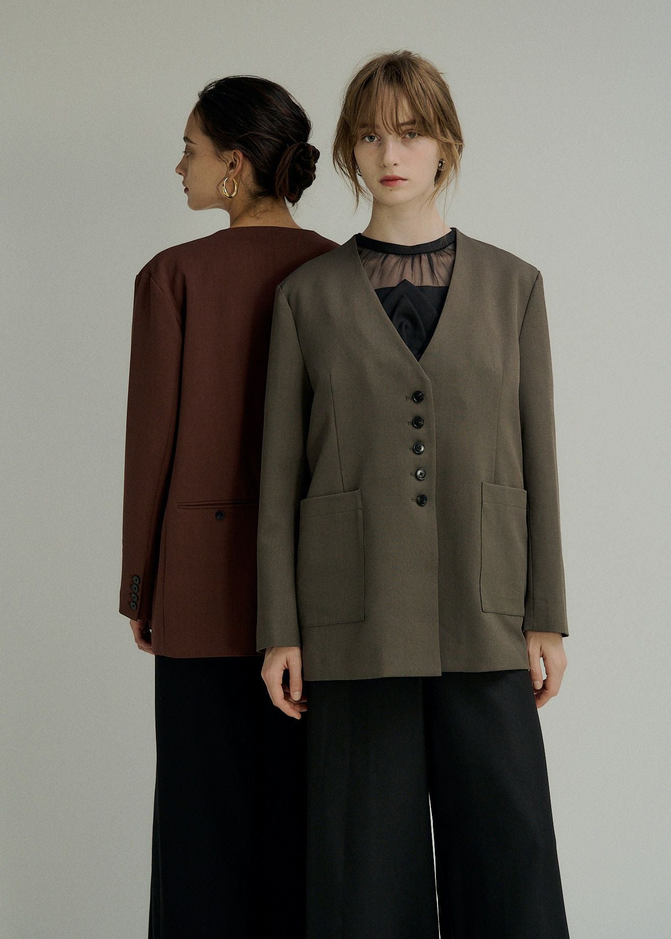 Wide pocket nocollar jacketのドレス|Dorry Doll / LE'RURE