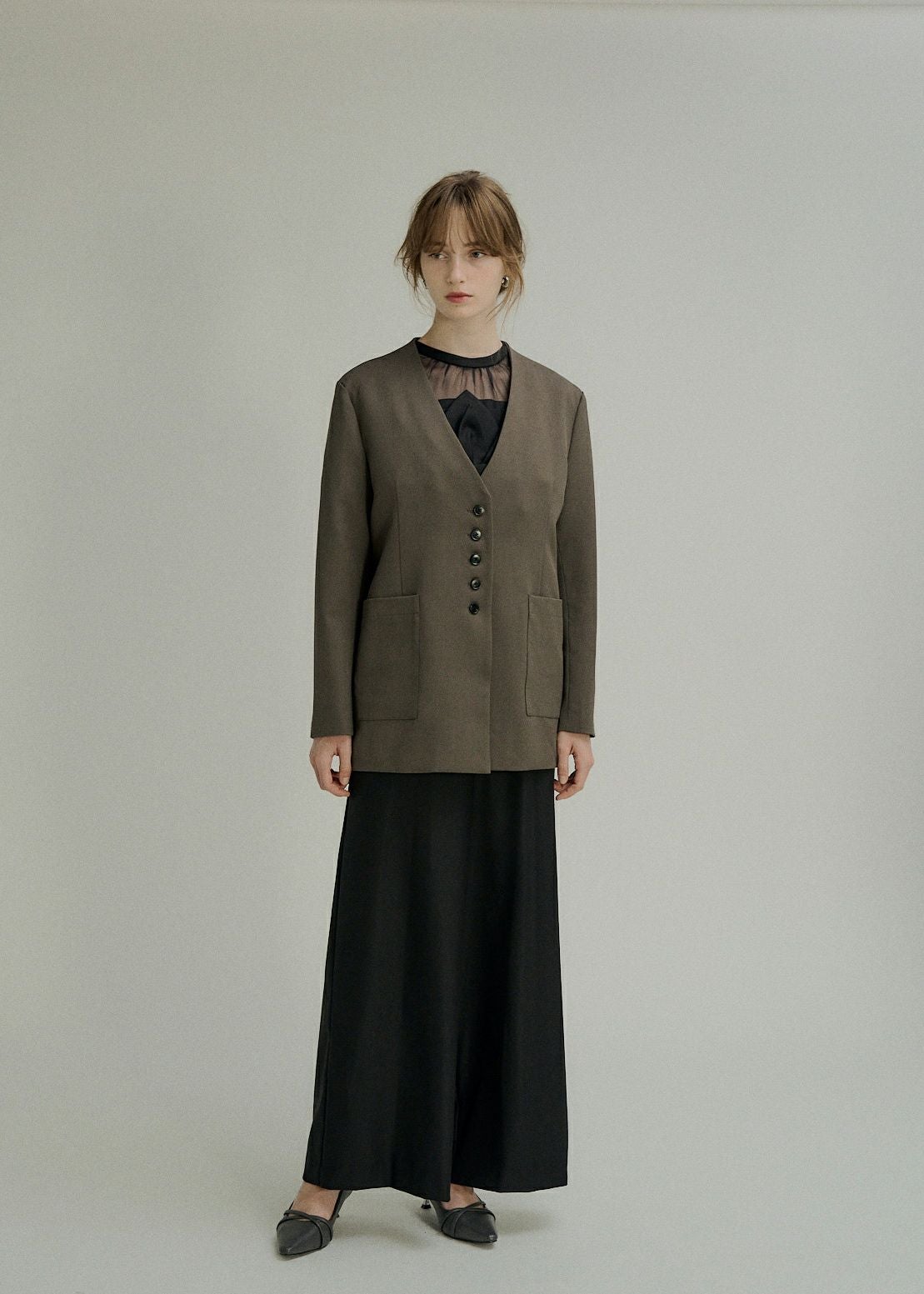 Wide pocket nocollar jacketのドレス|Dorry Doll / LE'RURE