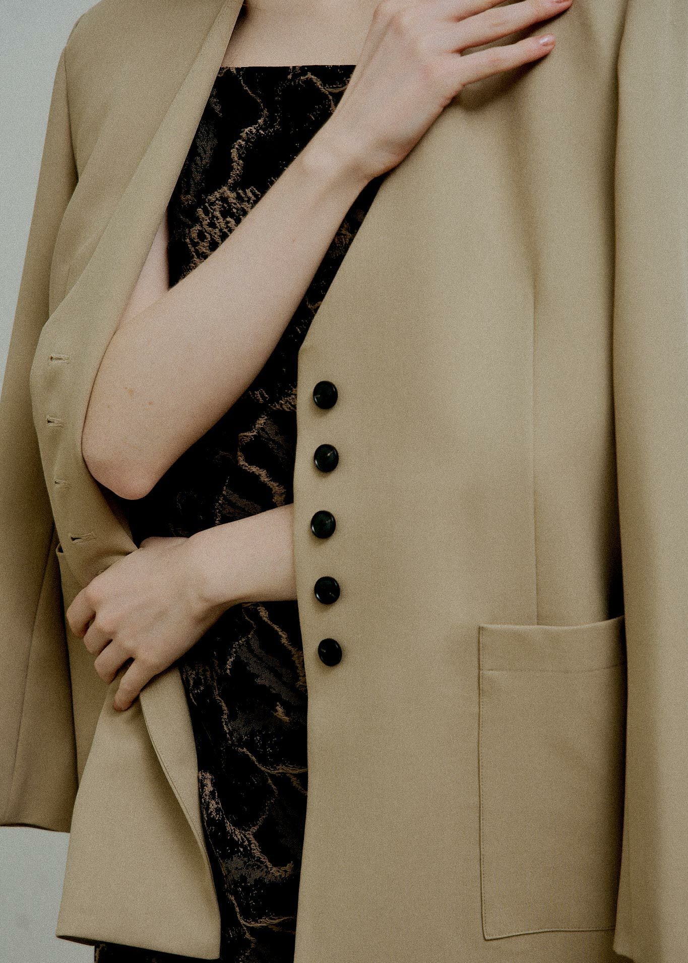 Wide pocket nocollar jacketのドレス|Dorry Doll / LE'RURE