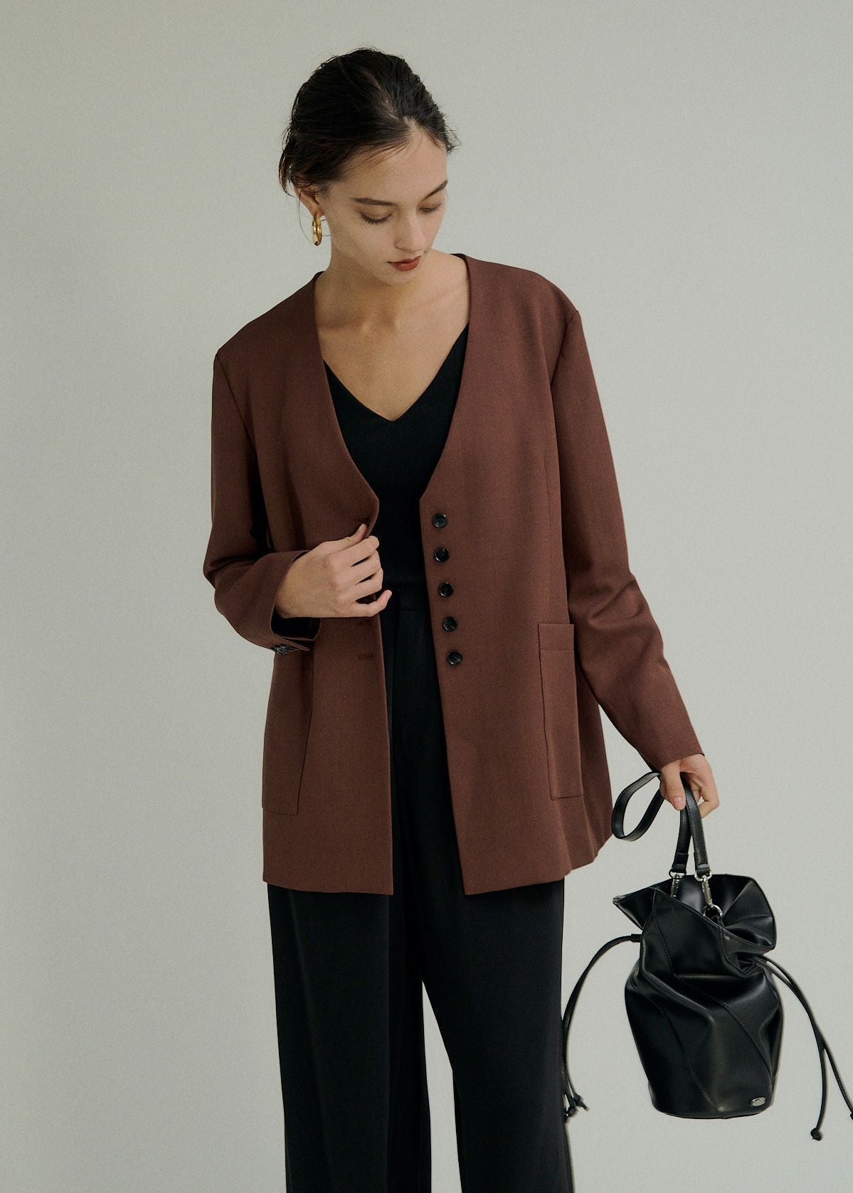 Wide pocket nocollar jacketのドレス|Dorry Doll / LE'RURE