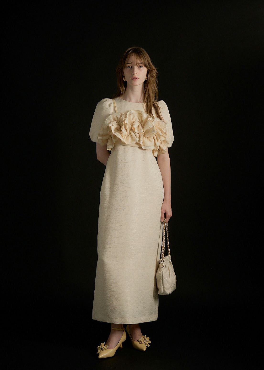 Wavy frill bustier jacquard dressのドレス|Dorry Doll / LE'RURE