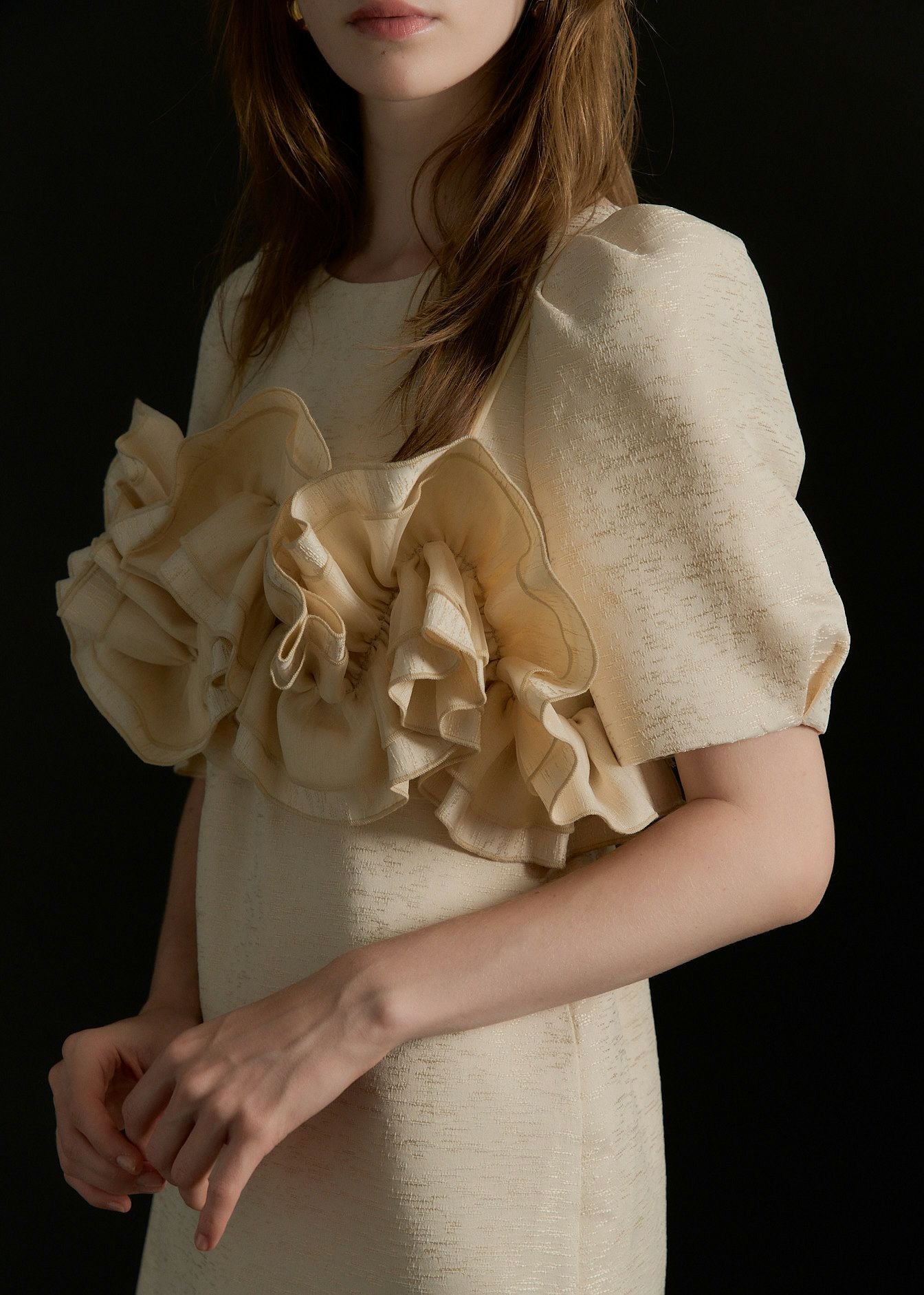 Wavy frill bustier jacquard dressのドレス|Dorry Doll / LE'RURE