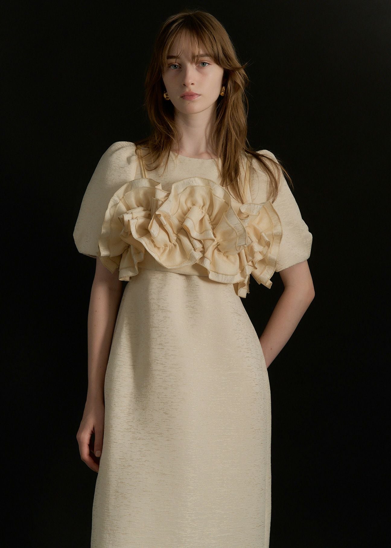 Wavy frill bustier jacquard dressのドレス|Dorry Doll / LE'RURE