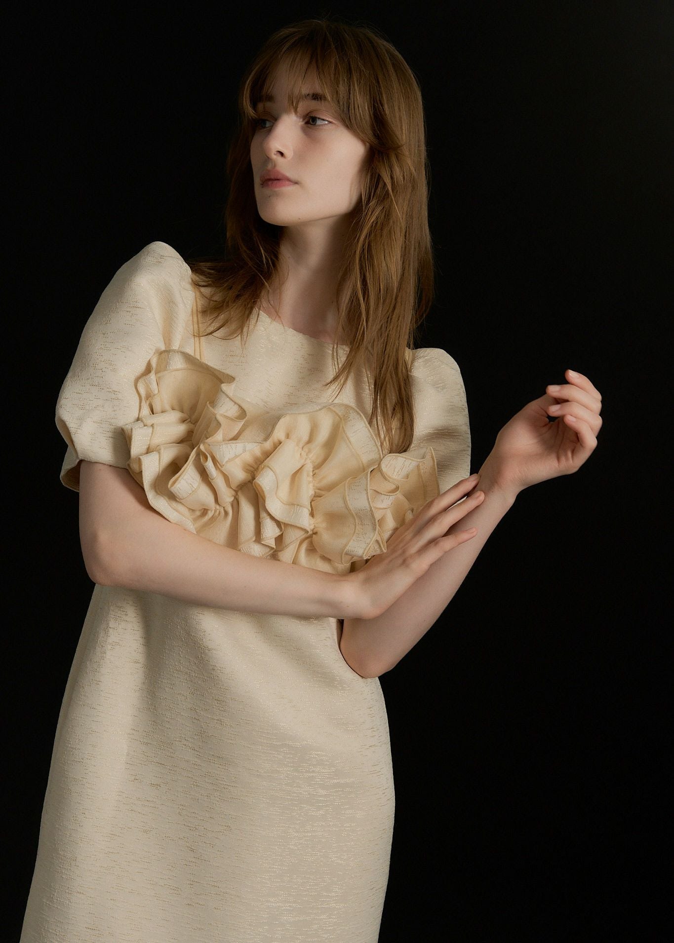 Wavy frill bustier jacquard dressのドレス|Dorry Doll / LE'RURE