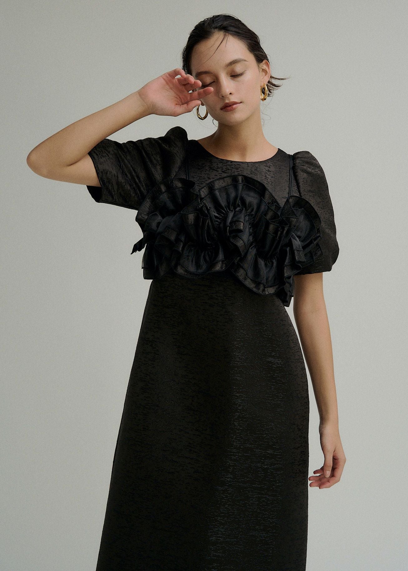 Wavy frill bustier jacquard dressのドレス|Dorry Doll / LE'RURE