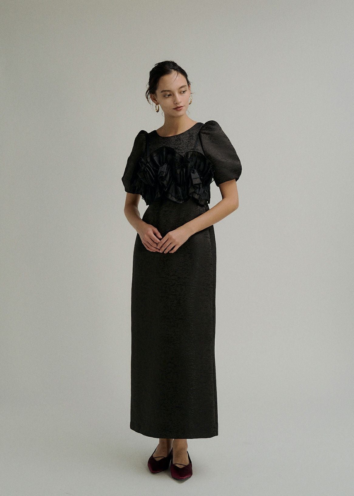 Wavy frill bustier jacquard dressのドレス|Dorry Doll / LE'RURE