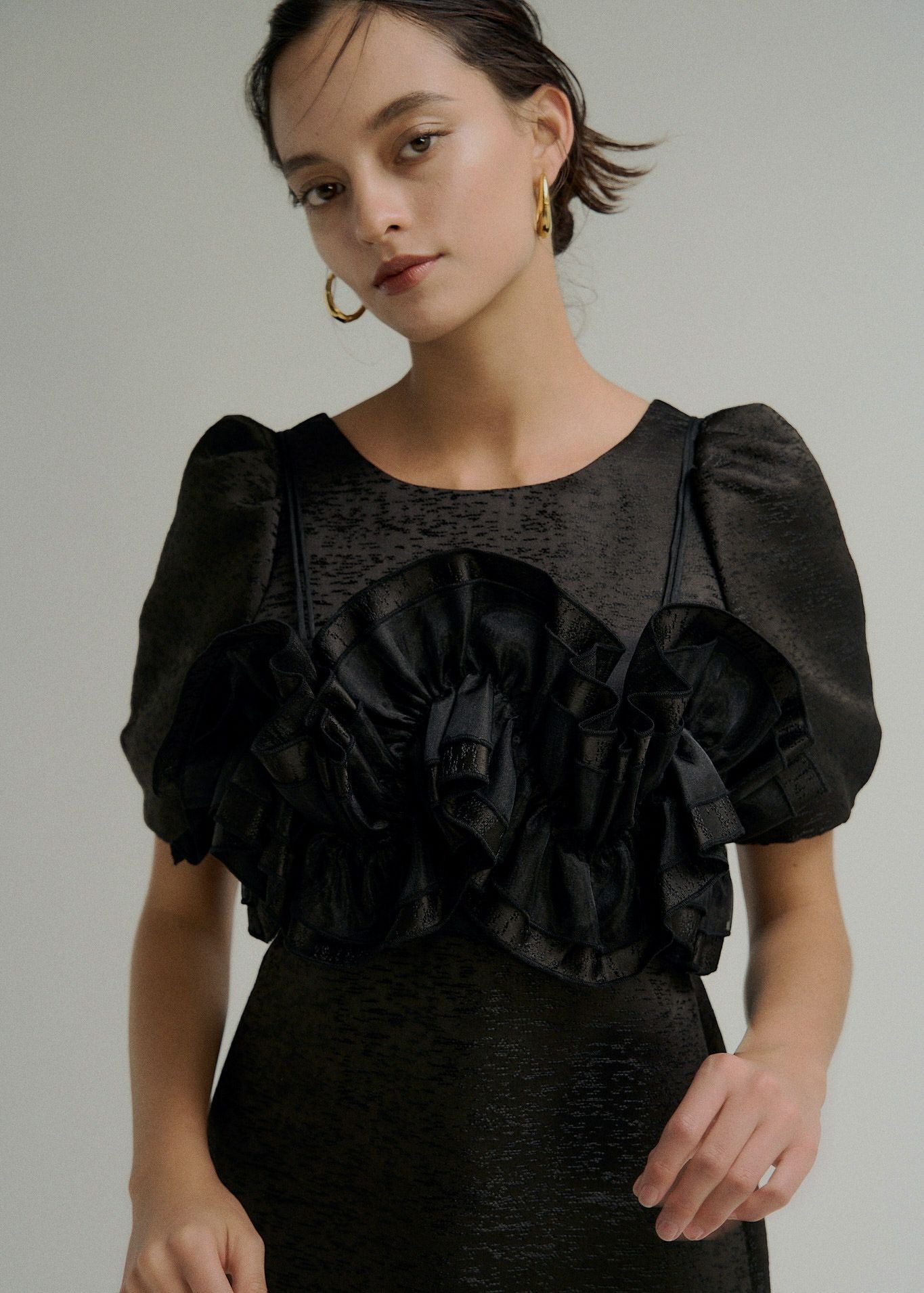 Wavy frill bustier jacquard dressのドレス|Dorry Doll / LE'RURE