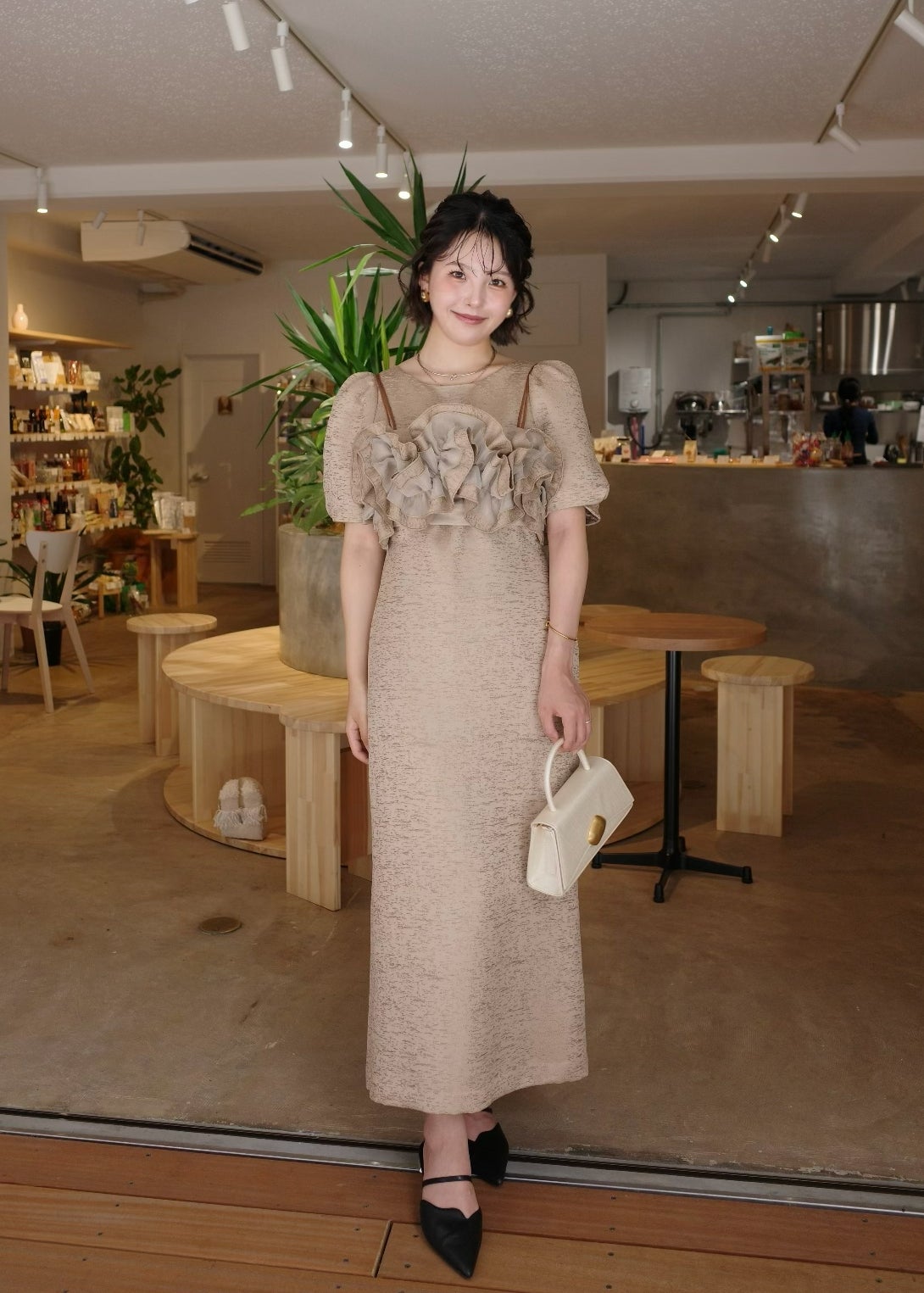 Wavy frill bustier jacquard dressのドレス|Dorry Doll / LE'RURE