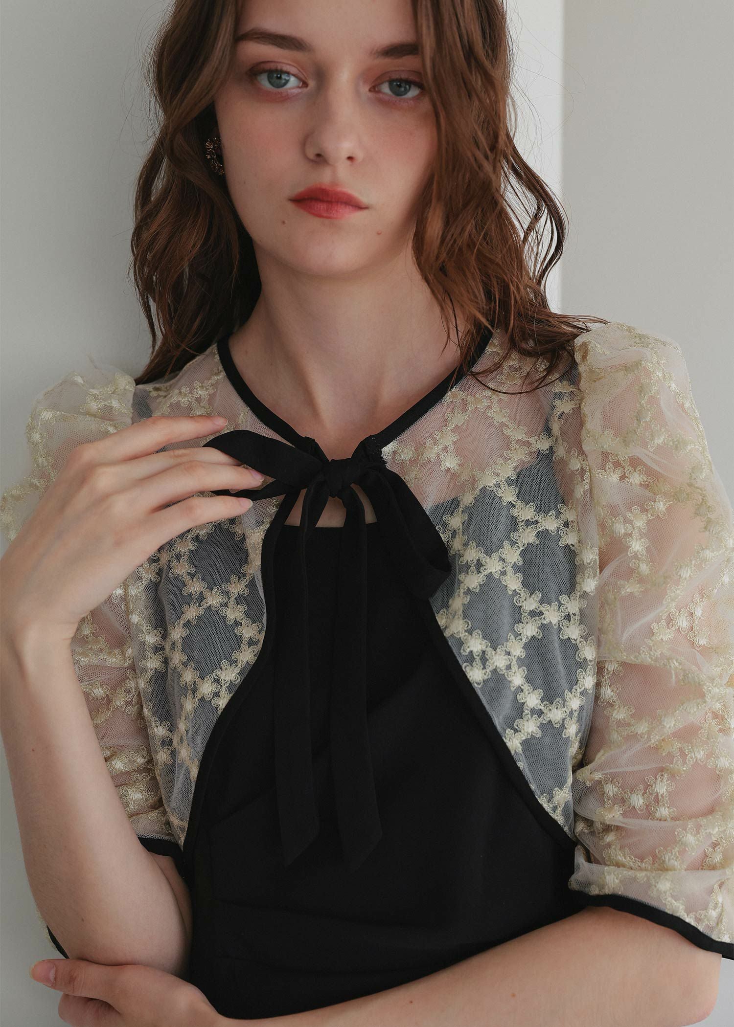 レースボレロ×ドレープドレス｜DorryDoll