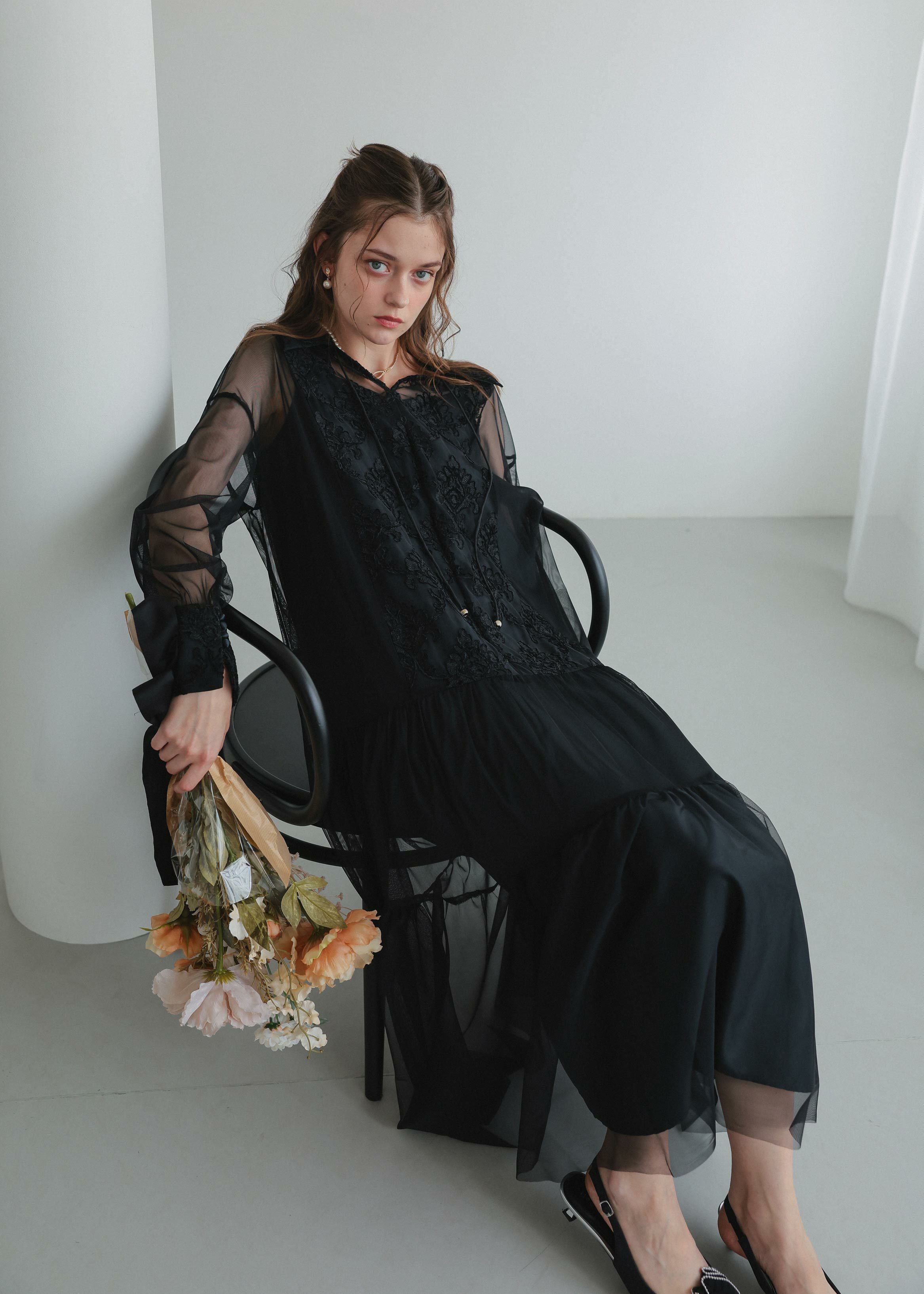 デザインカラーモールレースドレス｜DorryDoll