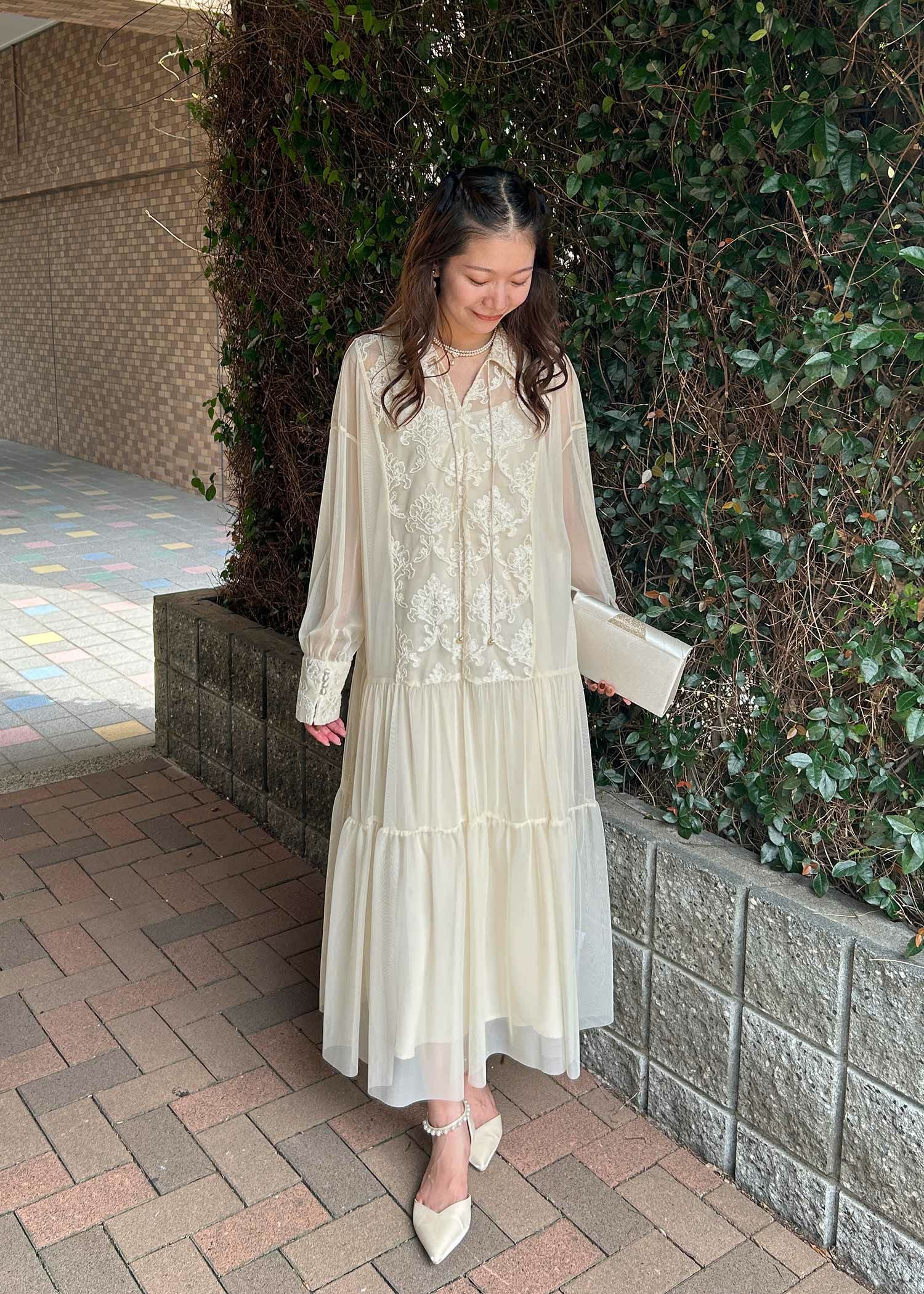 デザインカラーモールレースドレス｜DorryDoll