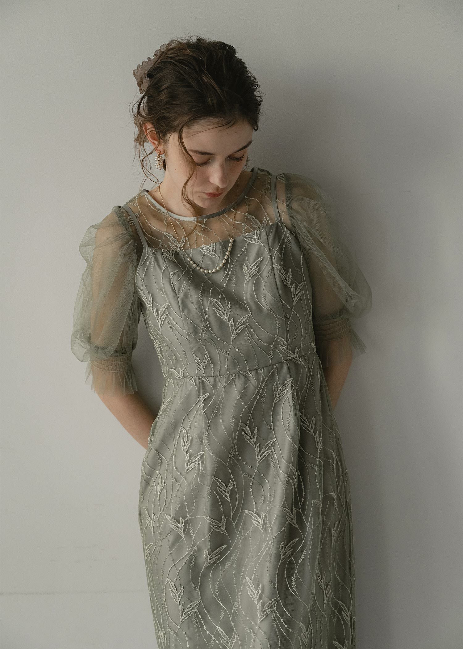 リーフレースセットドレス|DorryDoll