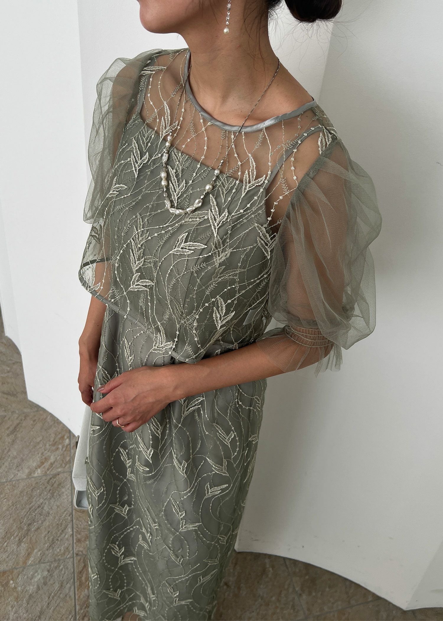 リーフレースセットドレス|DorryDoll