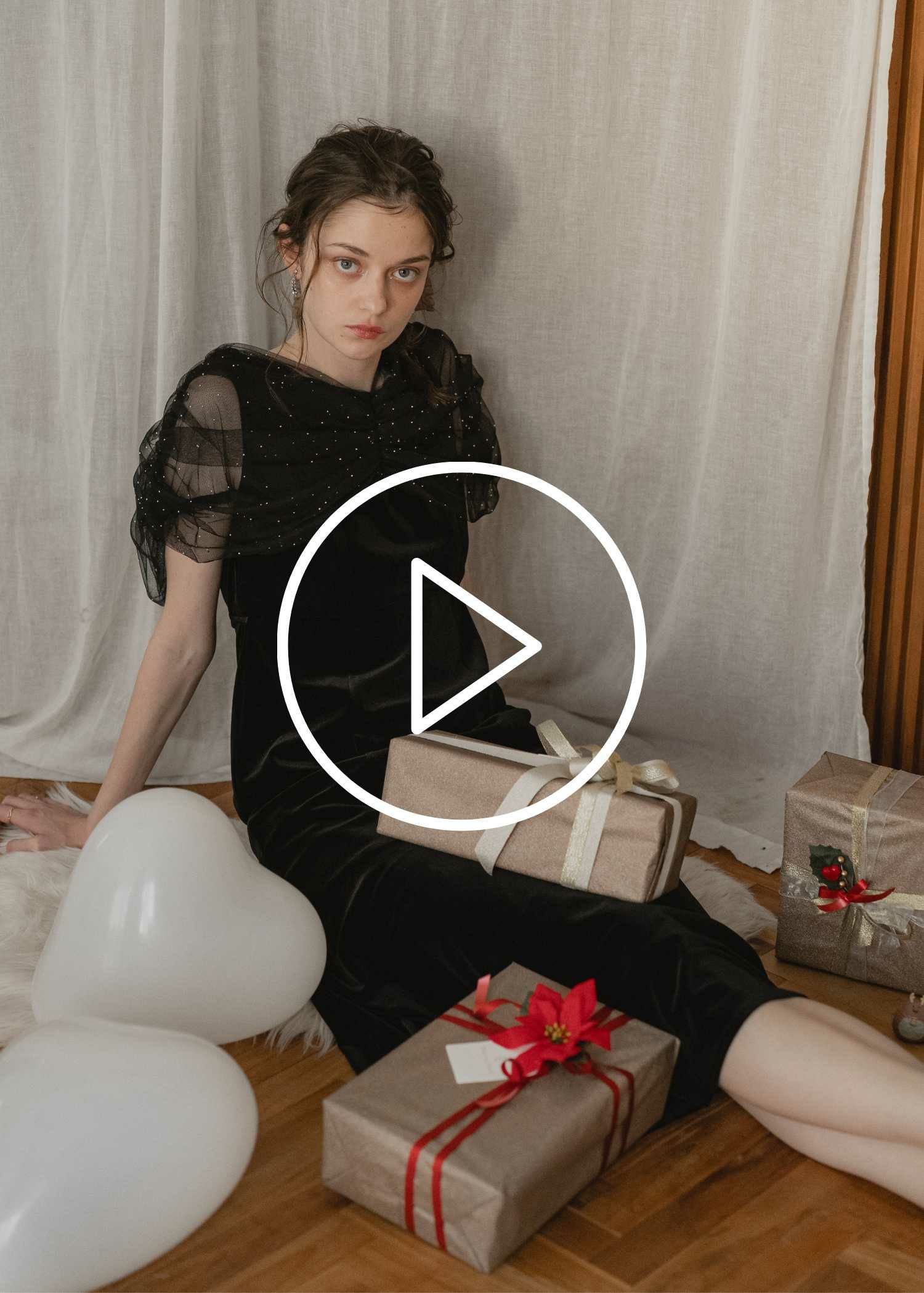 チュールケープデザインマーメイドドレス|DorryDoll