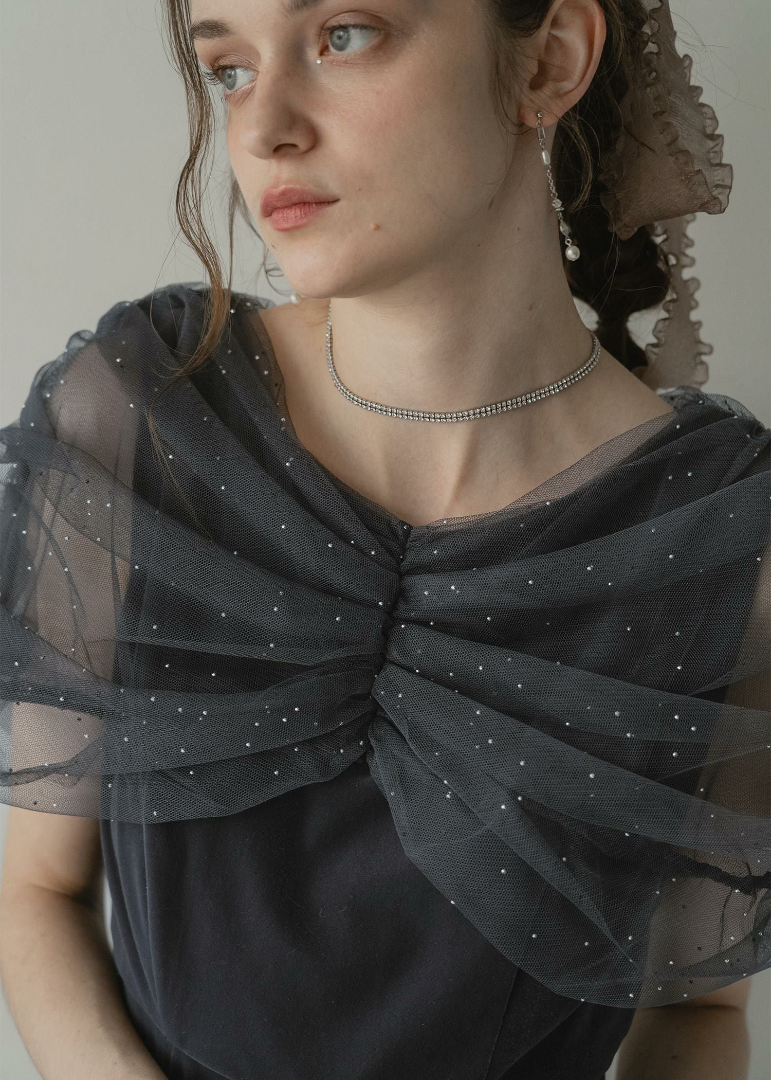 チュールケープデザインマーメイドドレス|DorryDoll