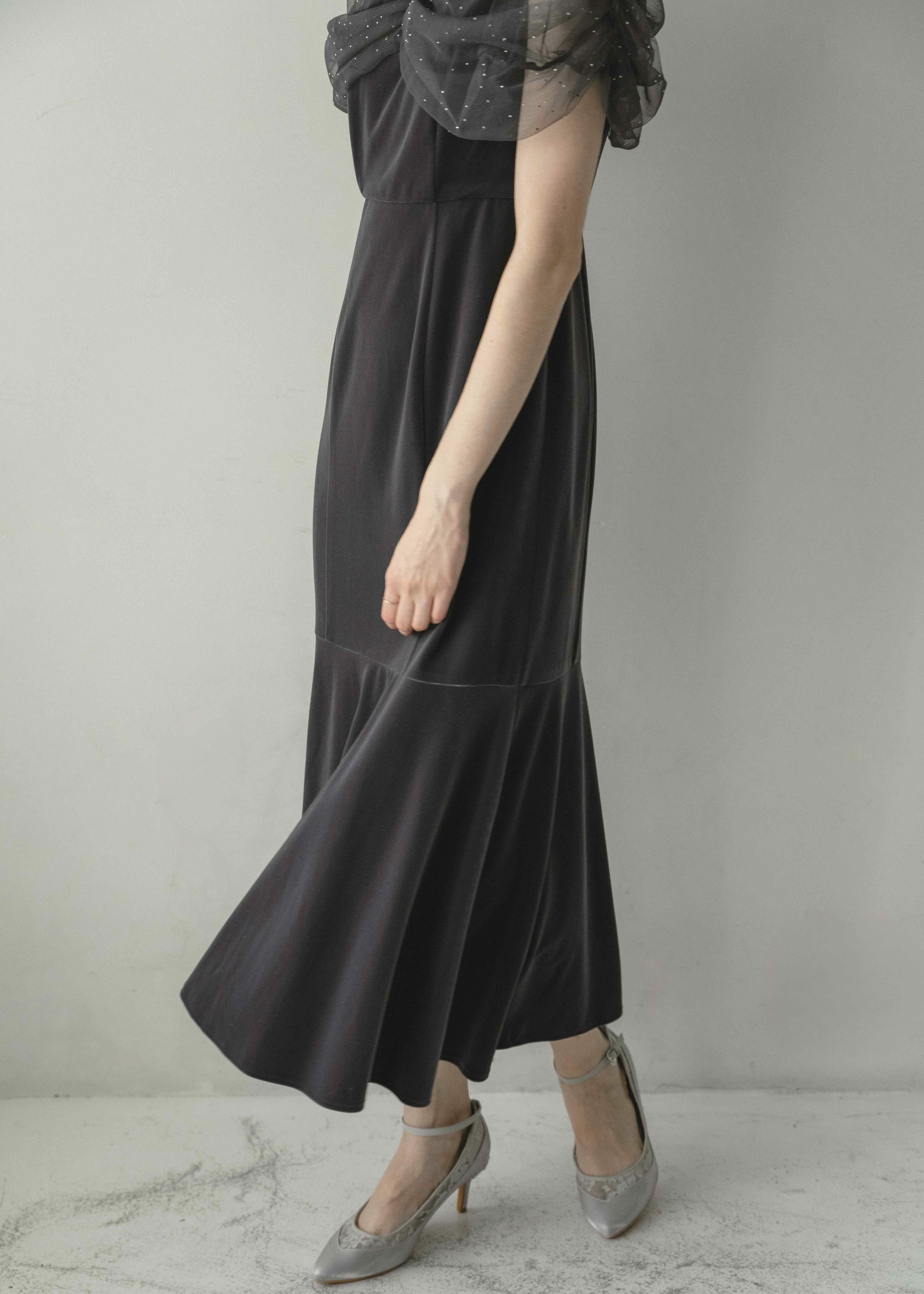 チュールケープデザインマーメイドドレス|DorryDoll