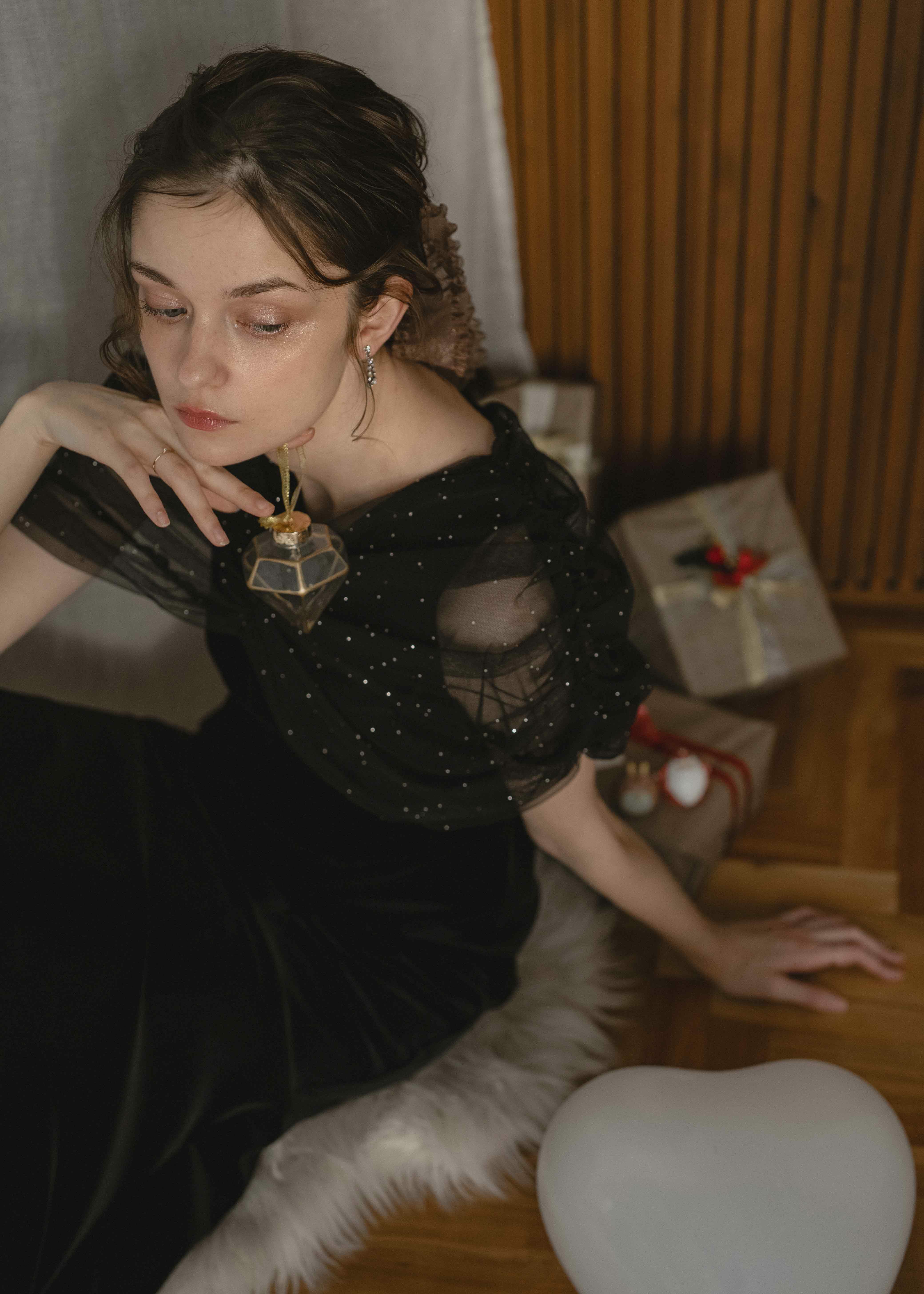 チュールケープデザインマーメイドドレス|DorryDoll