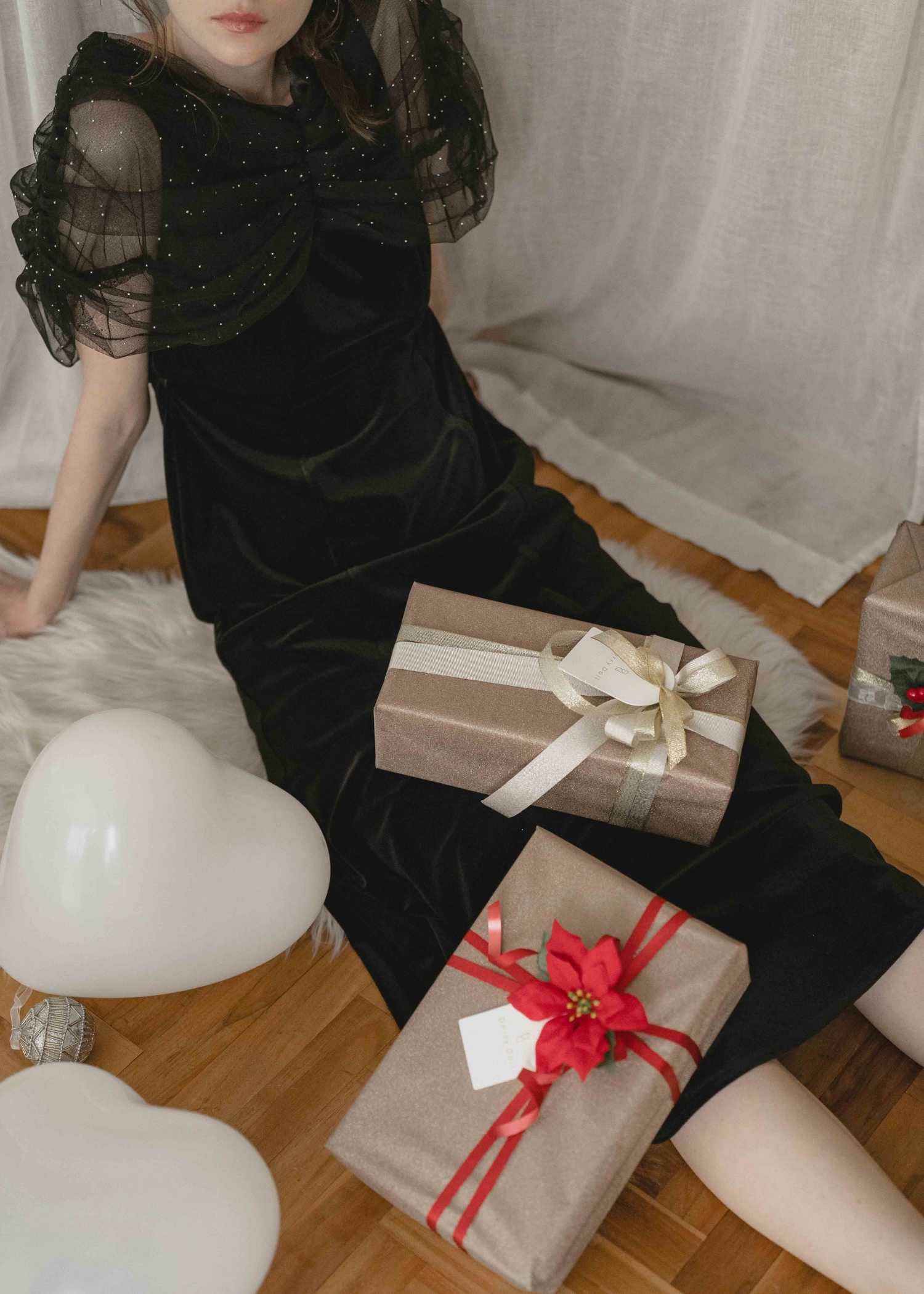 チュールケープデザインマーメイドドレス|DorryDoll