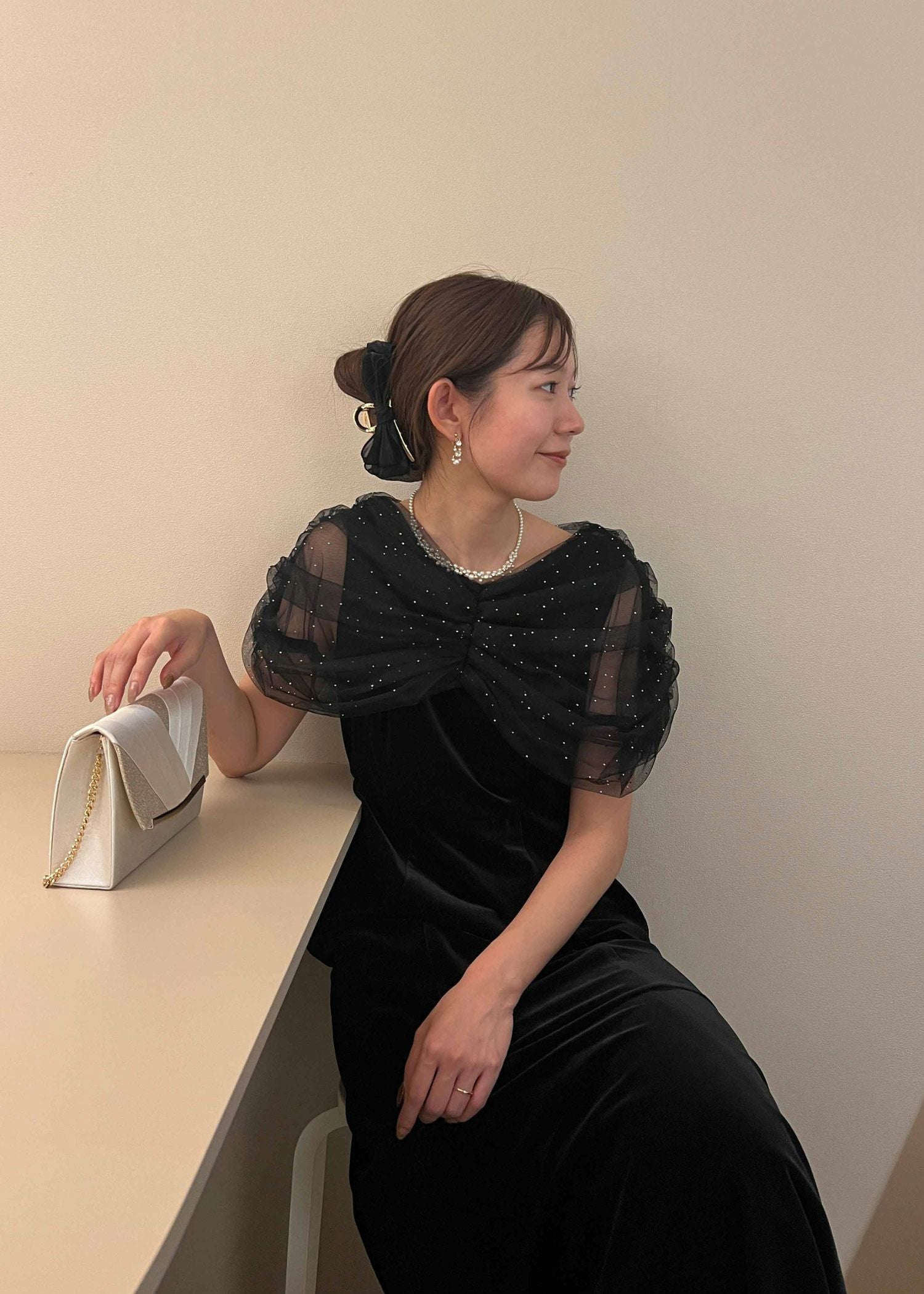 チュールケープデザインマーメイドドレス|DorryDoll