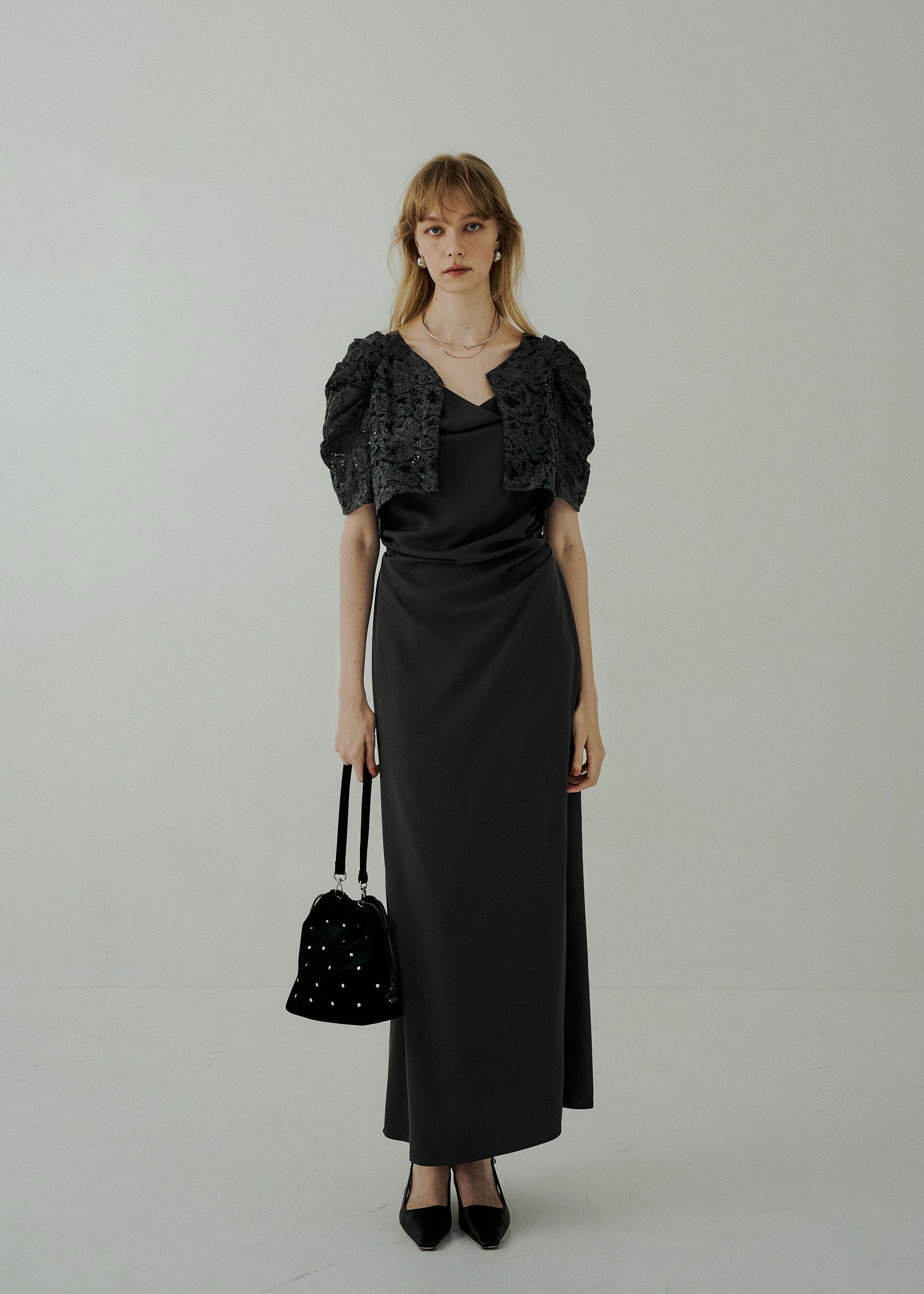 リルアー　LE'RURE Lace Bolero Set Drape Dress Lace bolero set drepe dressのドレス|Dorry Doll / LE'RURE