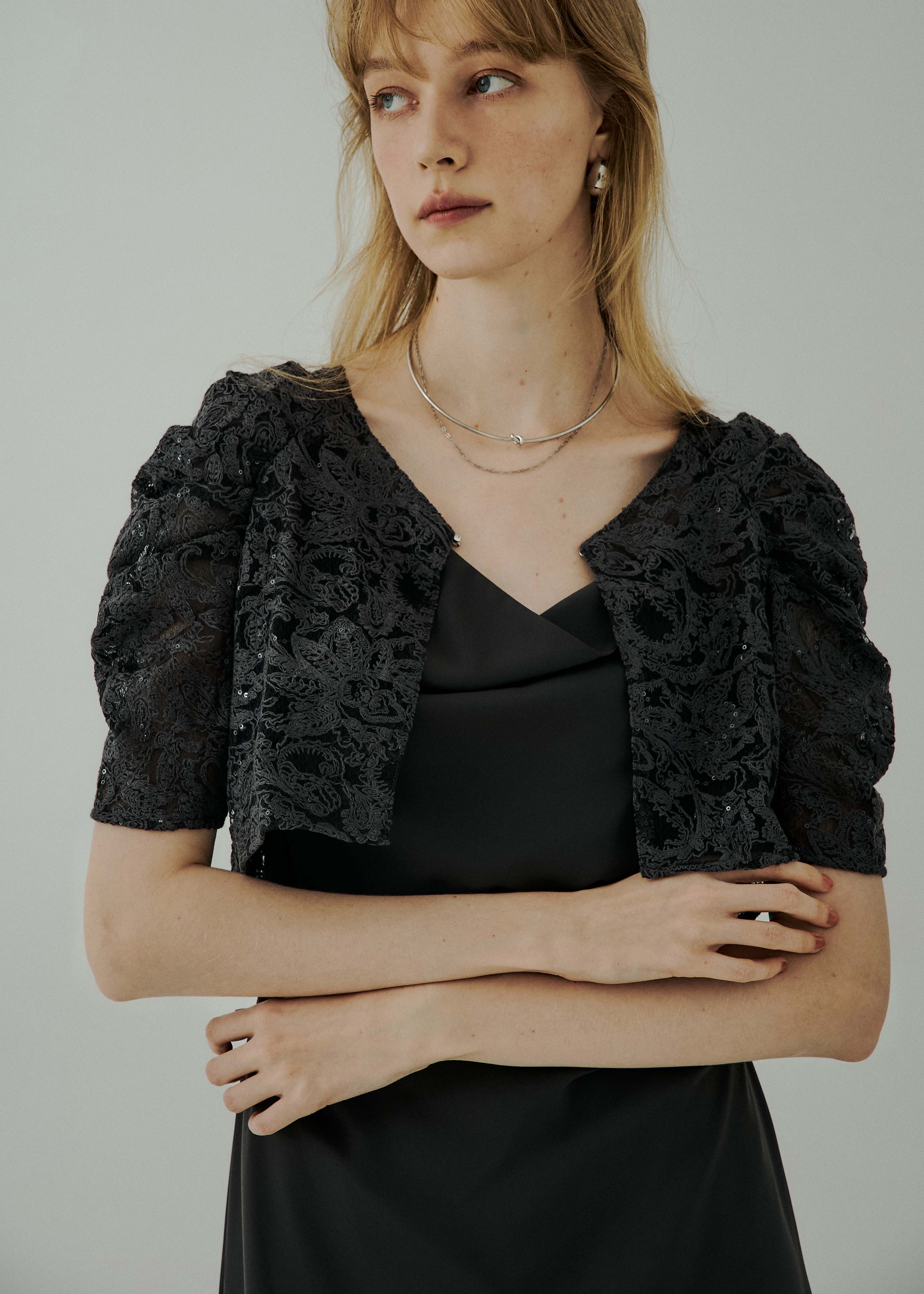 リルアー　LE'RURE Lace Bolero Set Drape Dress Lace bolero set drepe dressのドレス|Dorry Doll / LE'RURE
