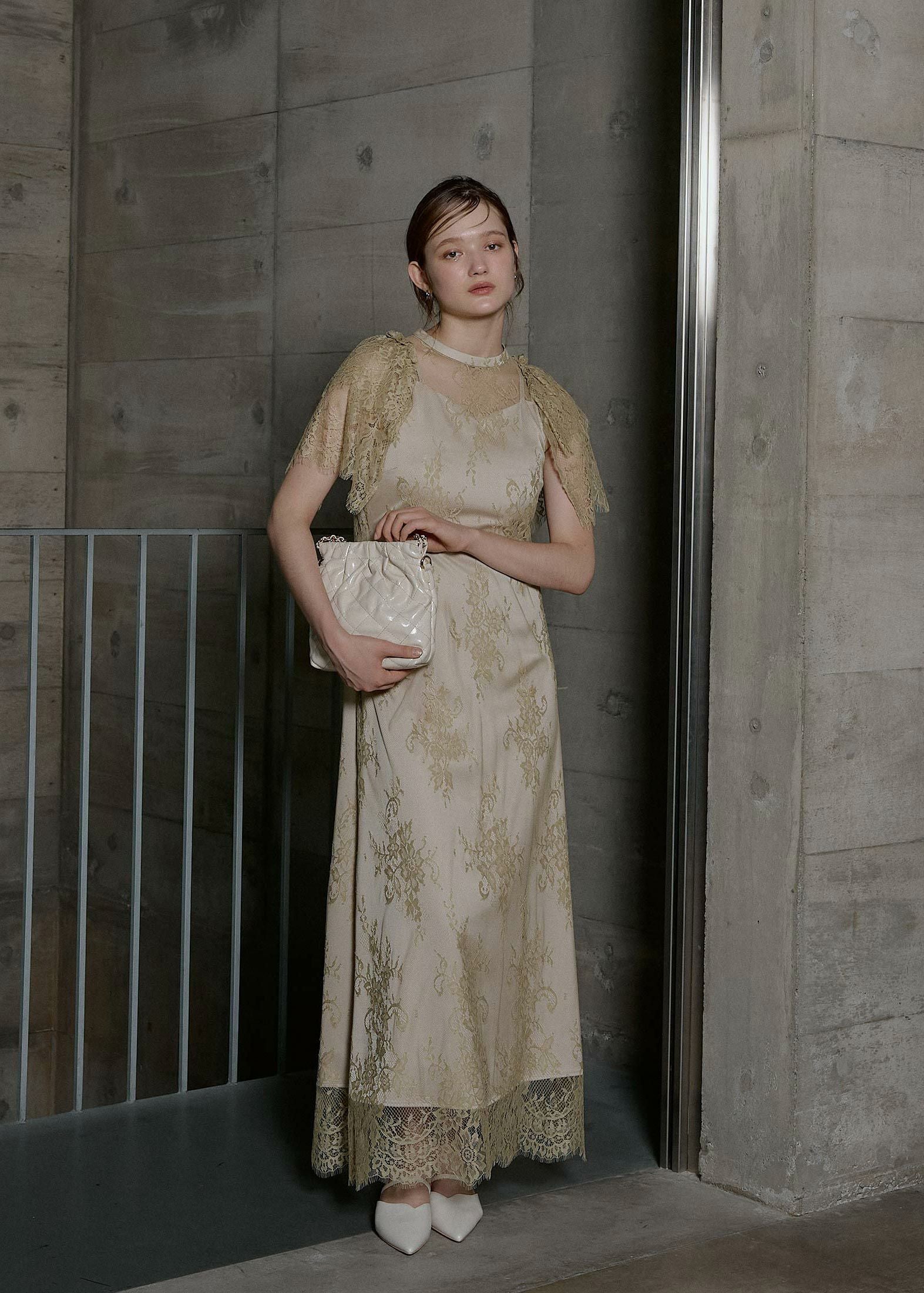Lace layered scallop dressのドレス|Dorry Doll / LE'RURE