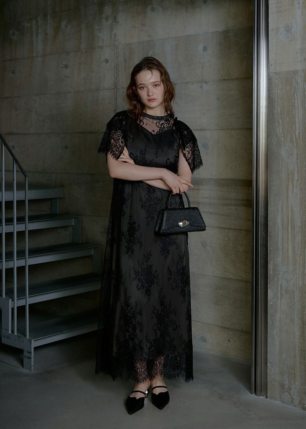 Lace layered scallop dressのドレス|Dorry Doll / LE'RURE