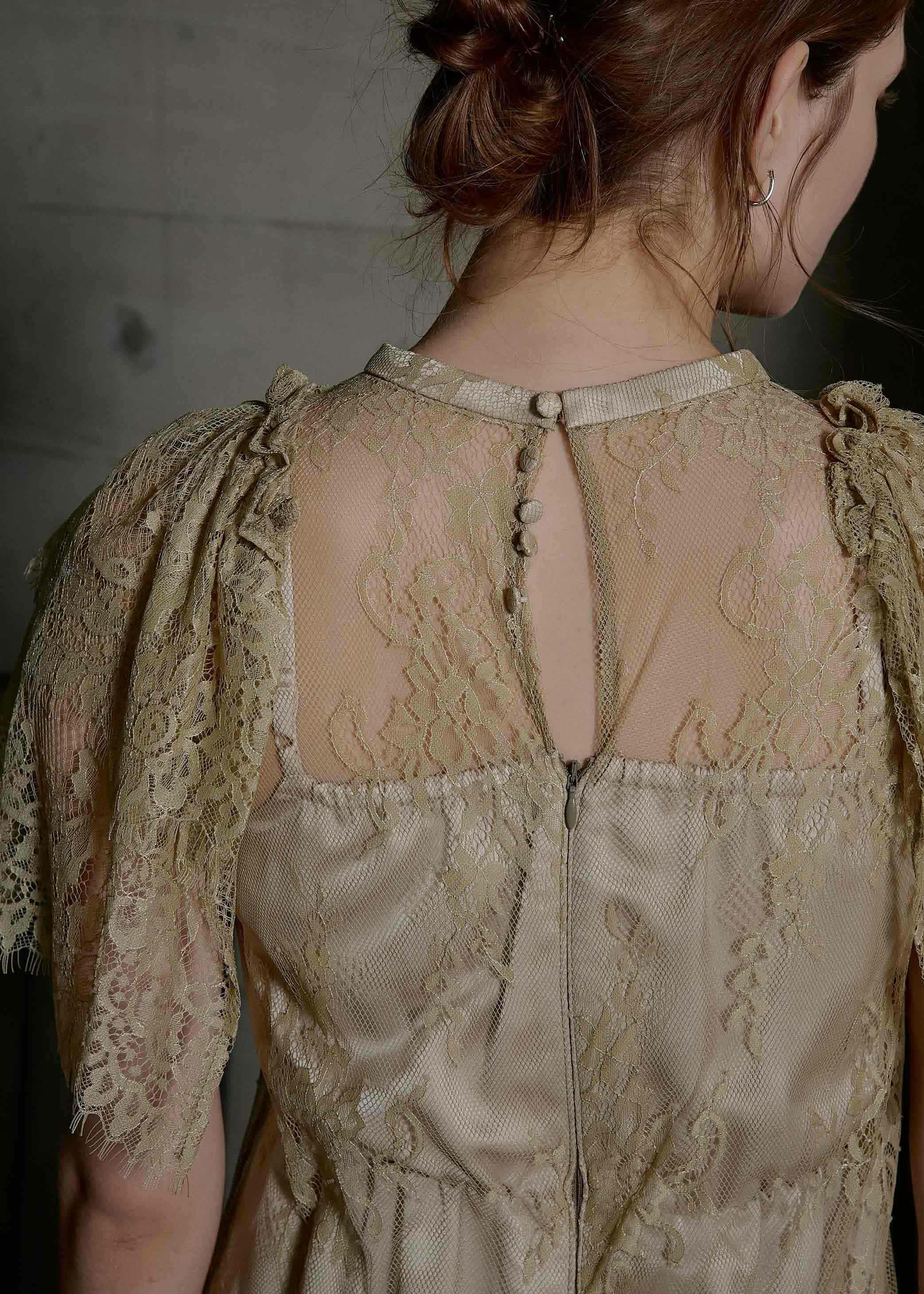 Lace layered scallop dressのドレス|Dorry Doll / LE'RURE