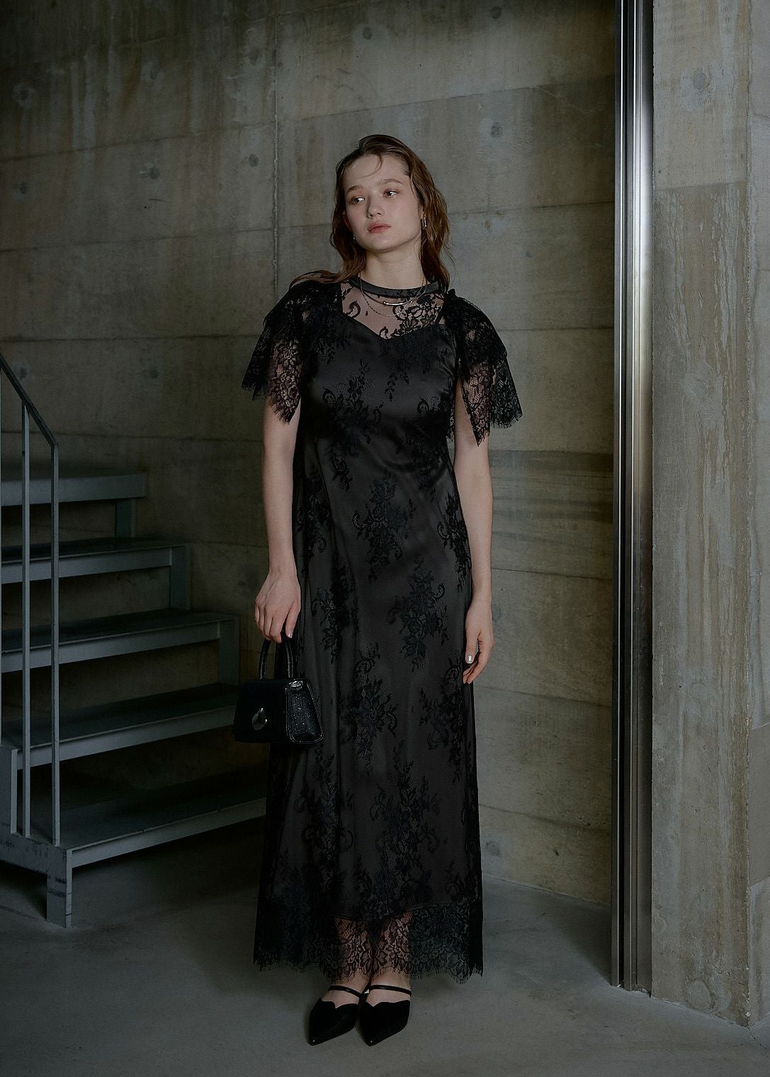 Lace layered scallop dressのドレス|Dorry Doll / LE'RURE