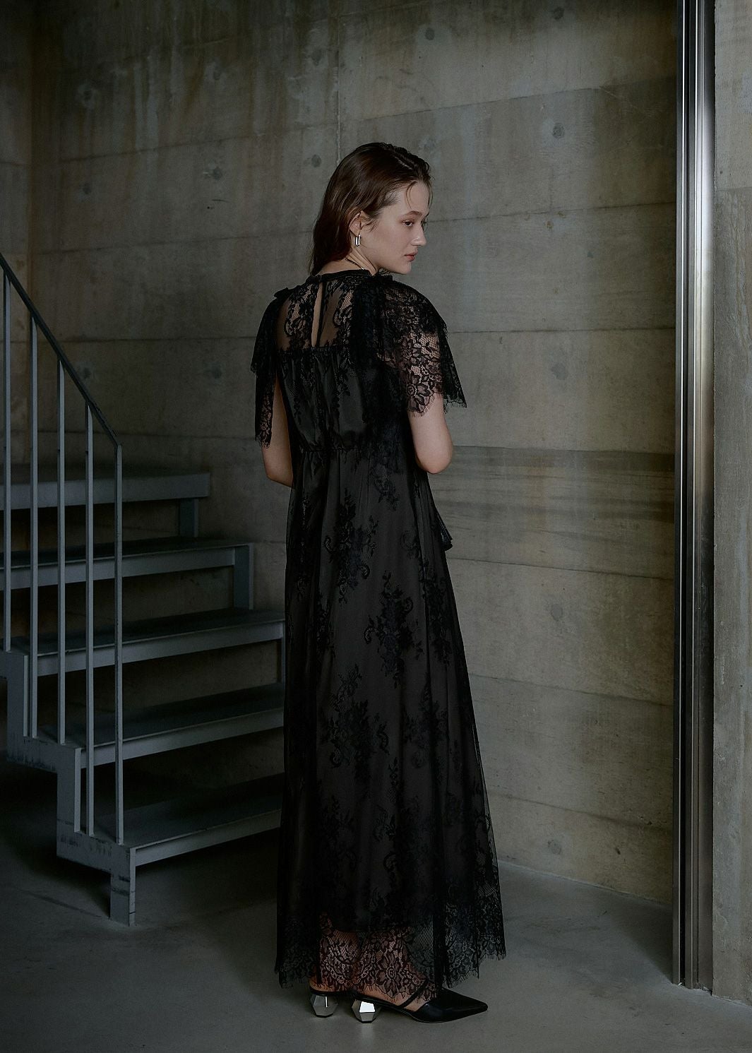ク★新品タグ付き★ LE’RURE  lace scallop ドレス Lace layered scallop dressのドレス|Dorry Doll / LE'RURE