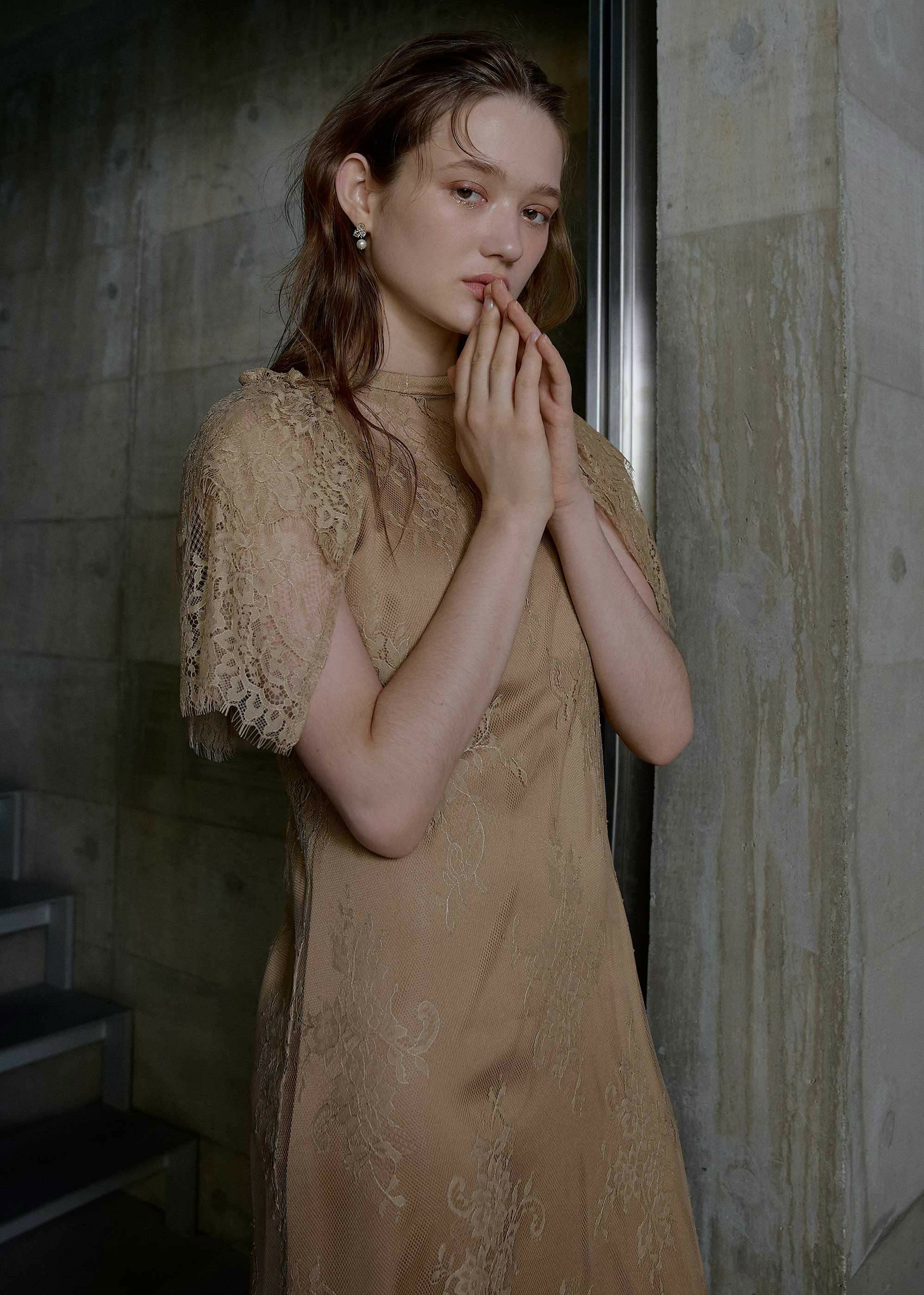 Lace layered scallop dressのドレス|Dorry Doll / LE'RURE