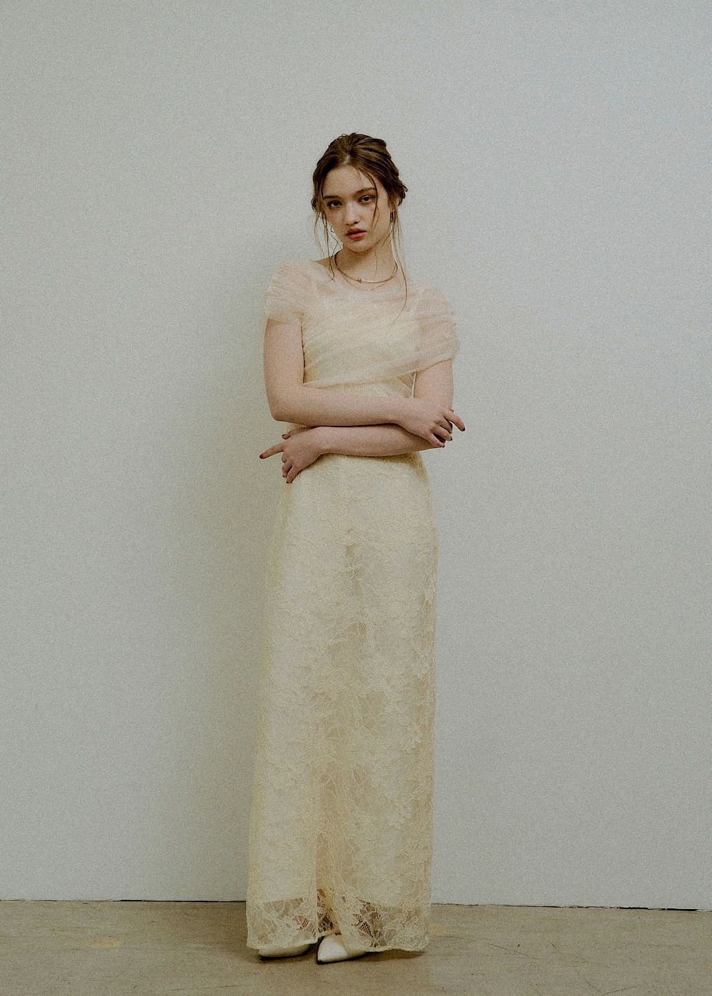 Cross tulle design flare dressのドレス|Dorry Doll / LE'RURE