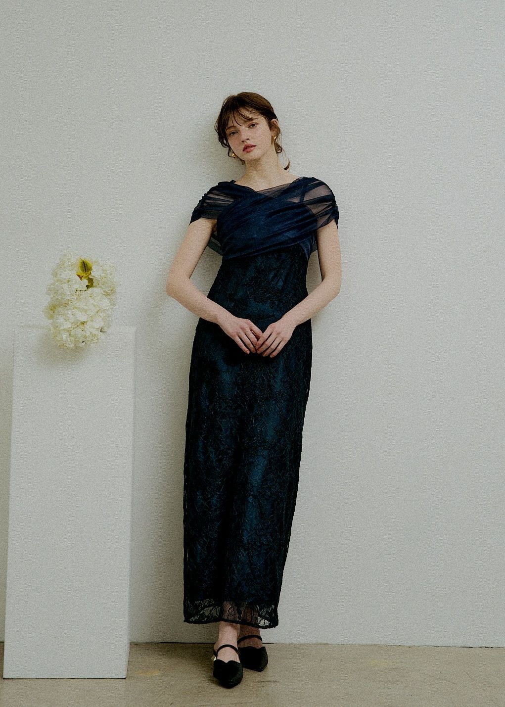 Cross tulle design flare dressのドレス|Dorry Doll / LE'RURE