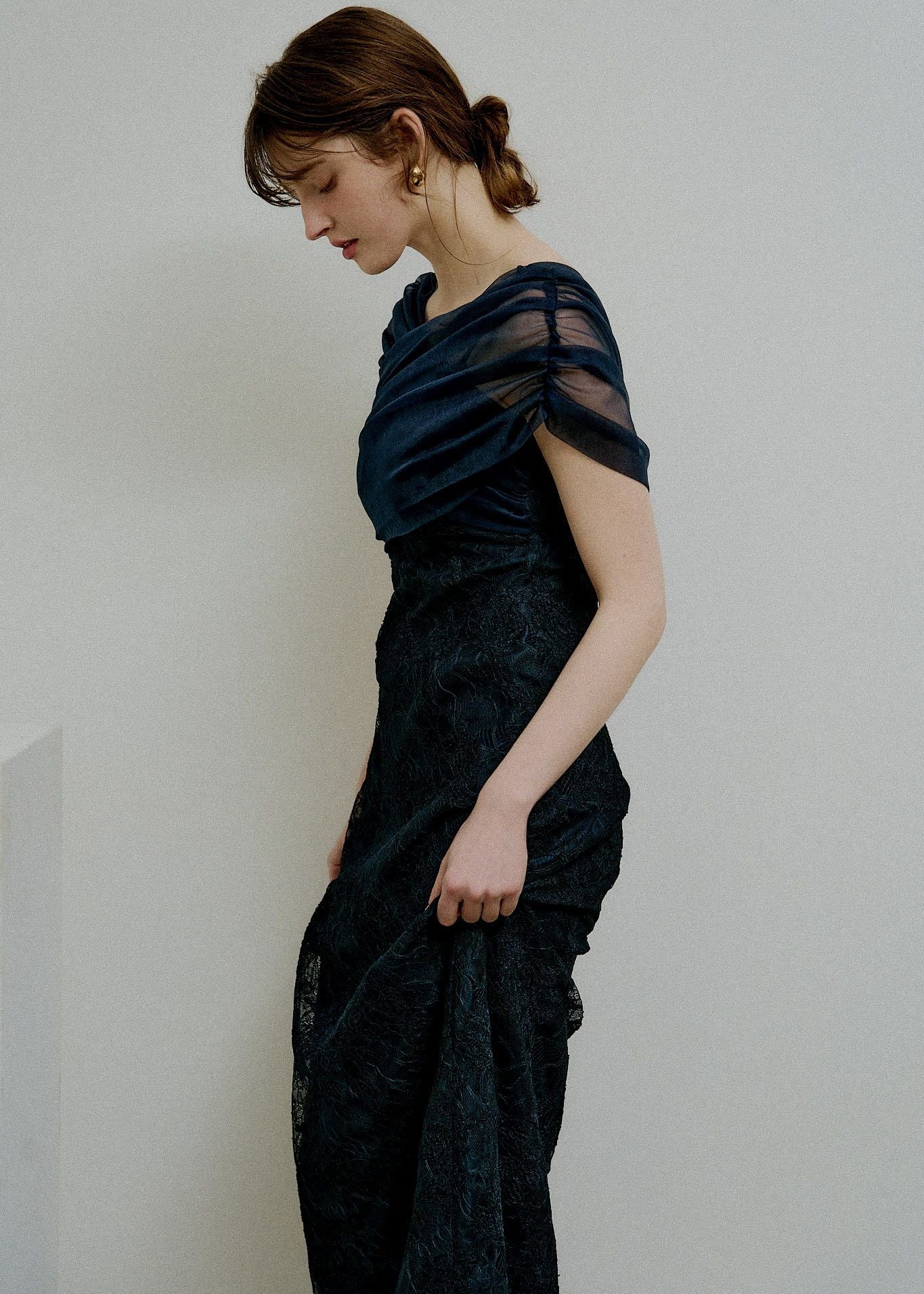 Cross tulle design flare dressのドレス|Dorry Doll / LE'RURE