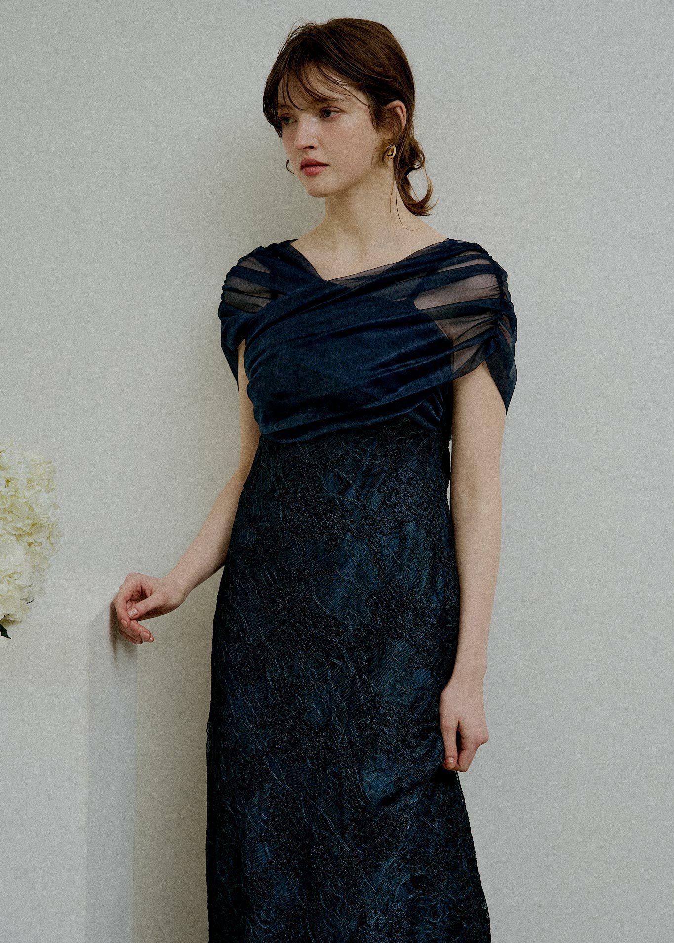 LE’RURE Cross tulle design flare dress Cross tulle design flare dressのドレス|Dorry Doll / LE'RURE