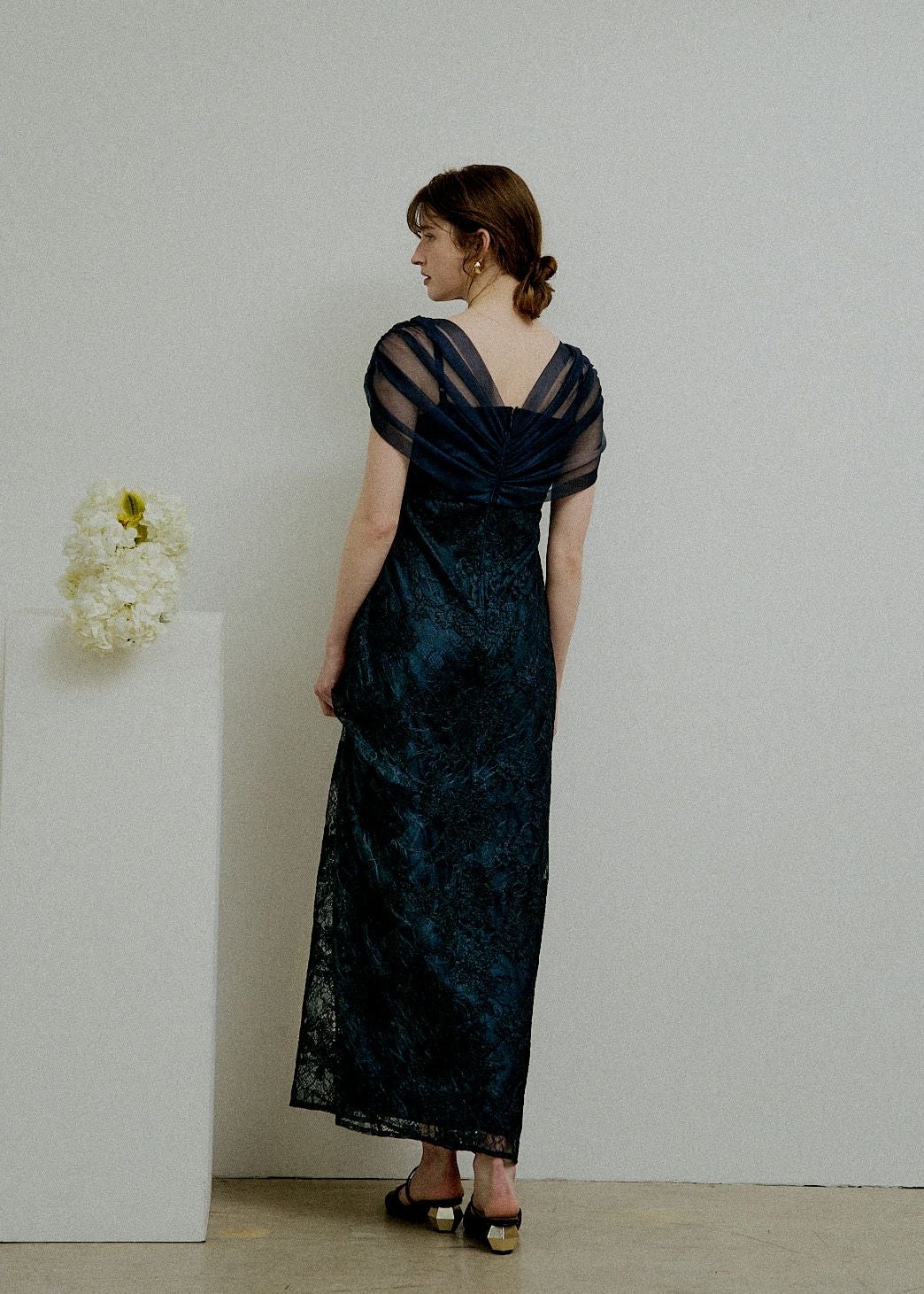 LE’RURE Cross tulle design flare dress Cross tulle design flare dressのドレス|Dorry Doll / LE'RURE