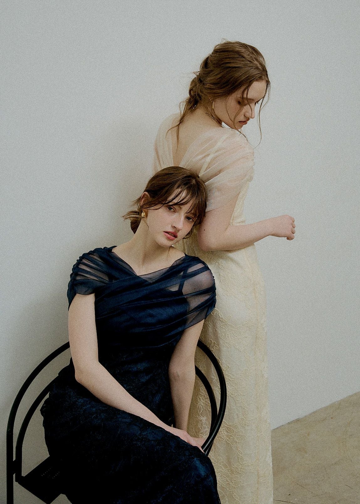Cross tulle design flare dressのドレス|Dorry Doll / LE'RURE