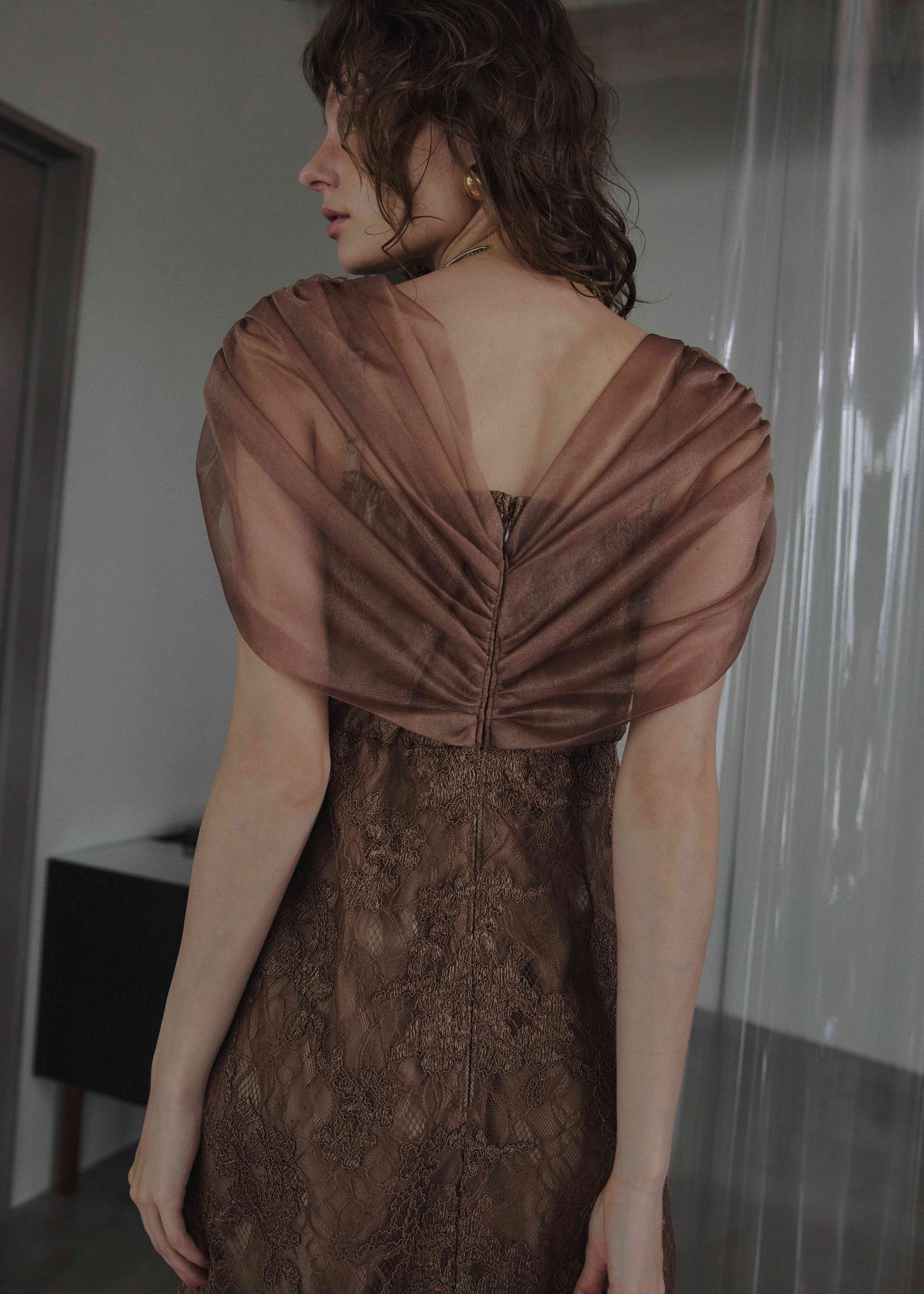 Cross tulle design flare dressのドレス|Dorry Doll / LE'RURE