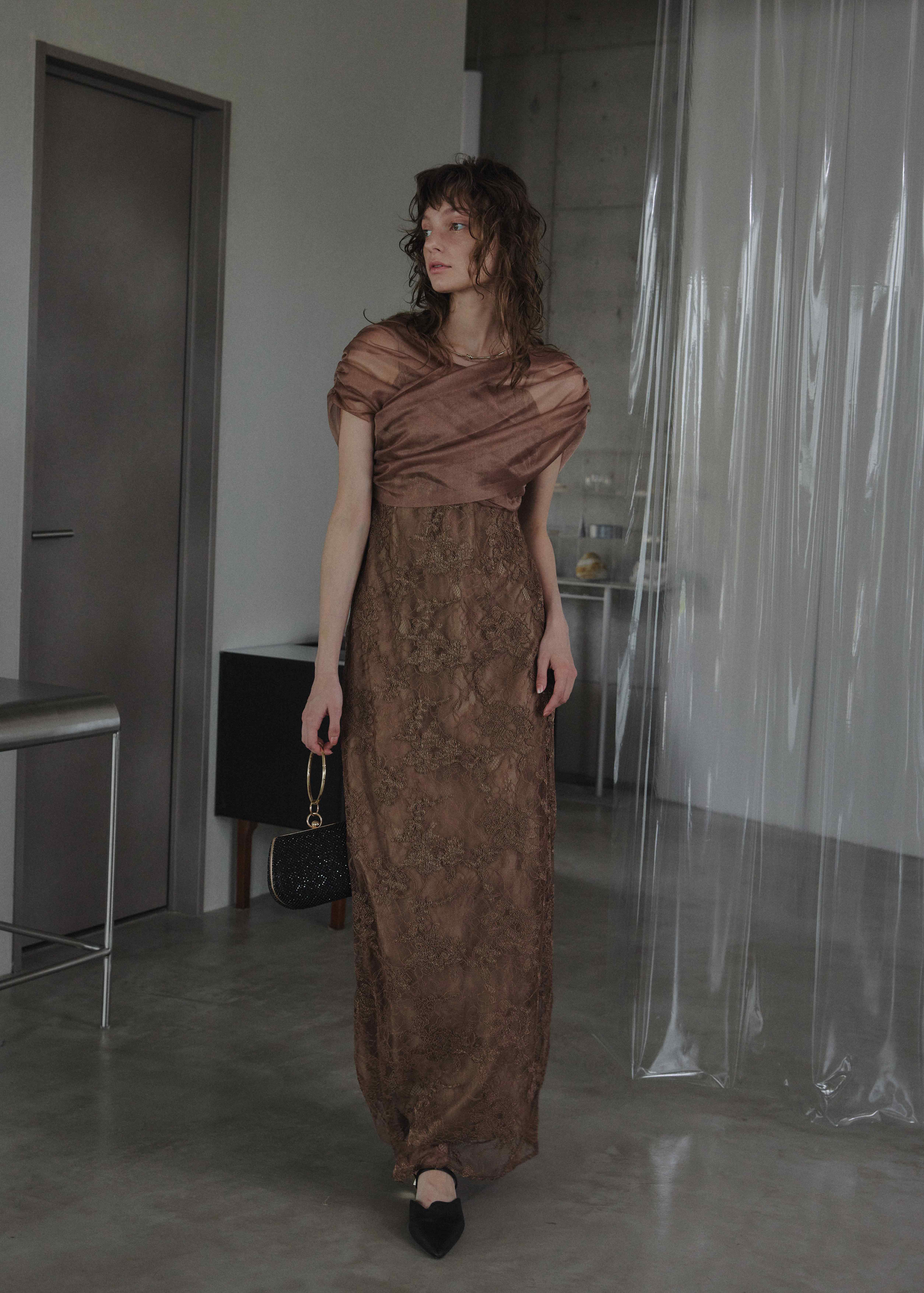 Cross tulle design flare dressのドレス|Dorry Doll / LE'RURE