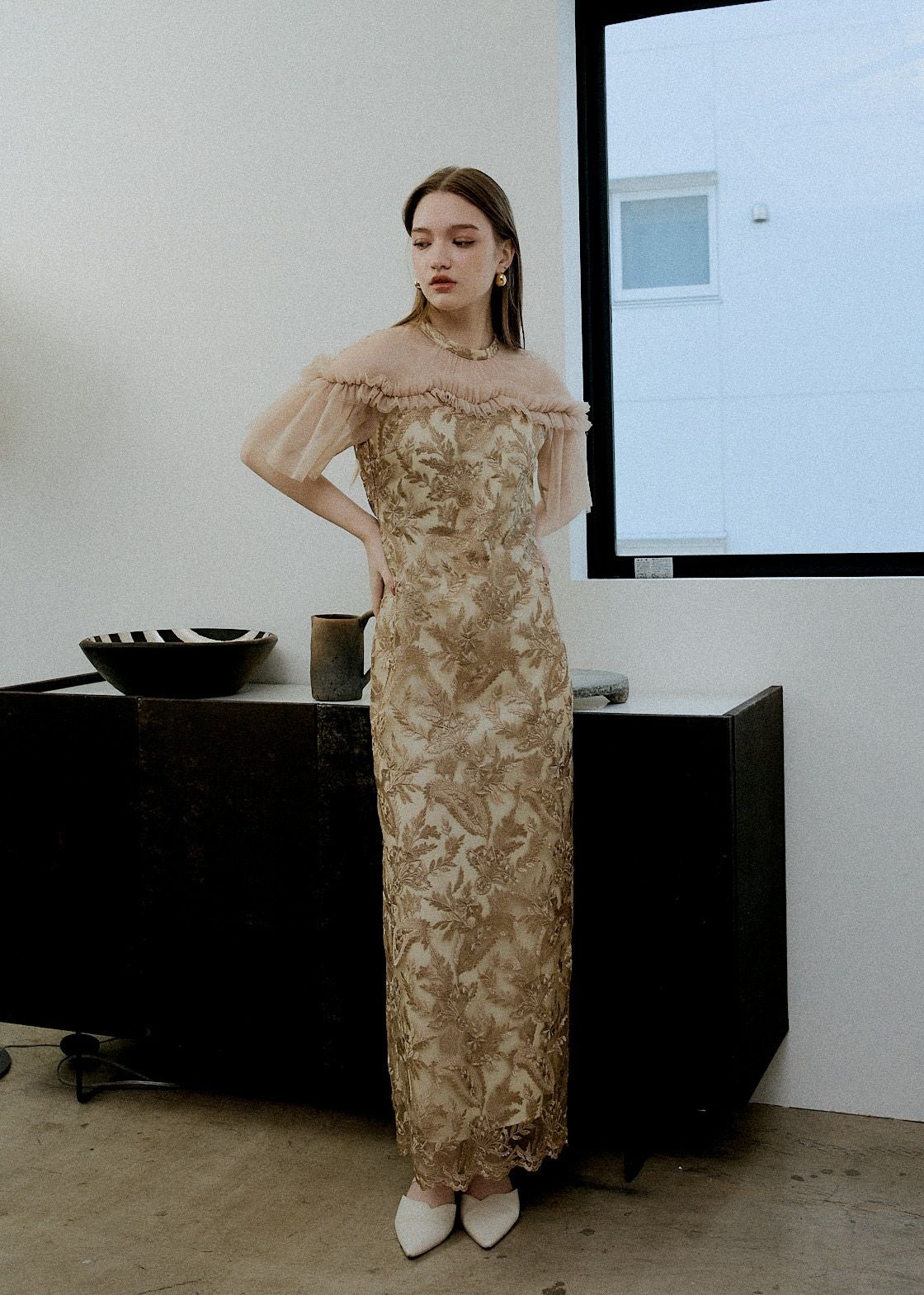 DOORS ドレス 結婚式マザーズドレス 母親・親族 クラシックジャカードドレス FD