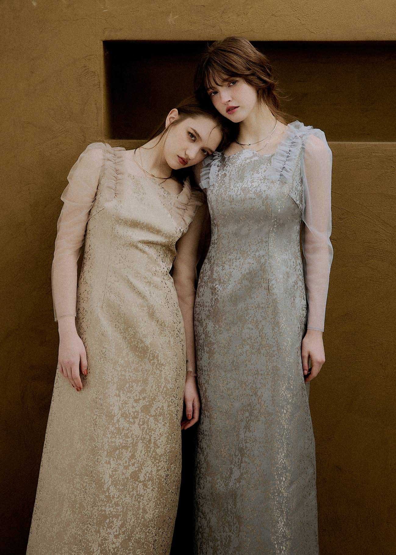 Shouder frill jacquard dressのドレス|Dorry Doll / LE'RURE