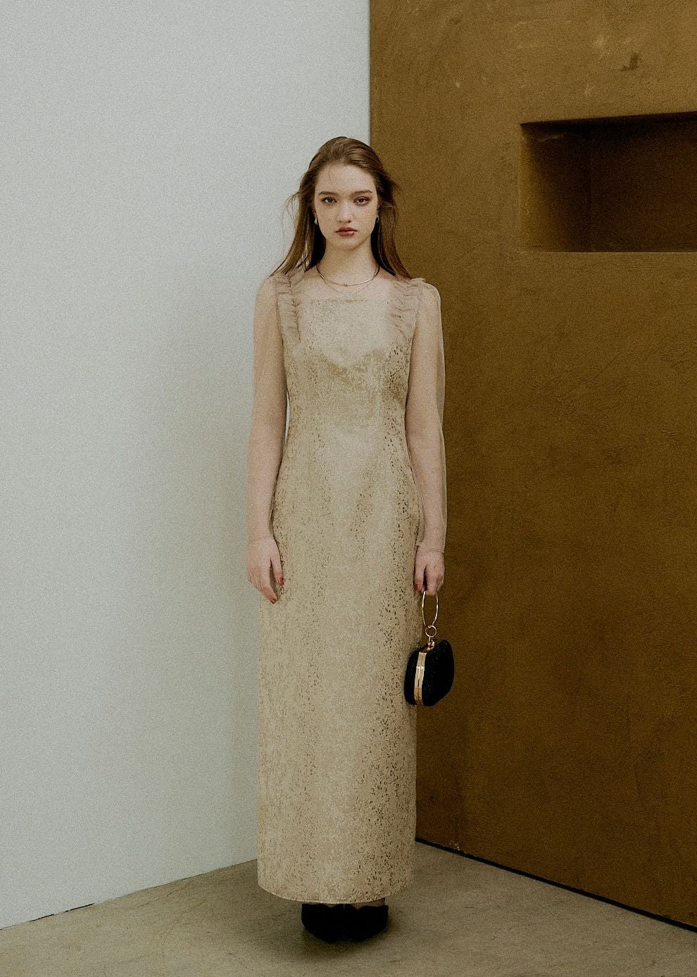 Shouder frill jacquard dressのドレス|Dorry Doll / LE'RURE