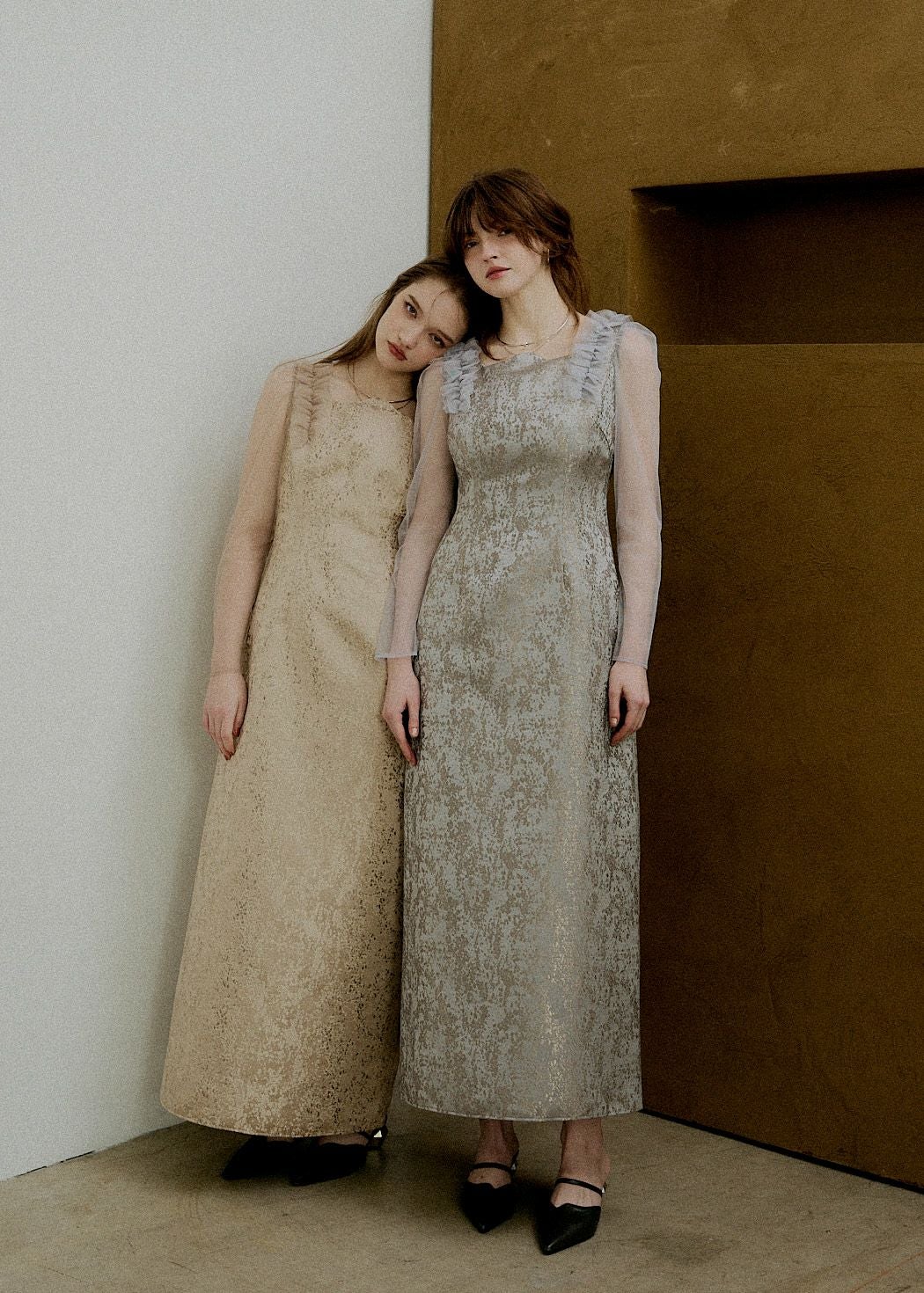 Shouder frill jacquard dressのドレス|Dorry Doll / LE'RURE