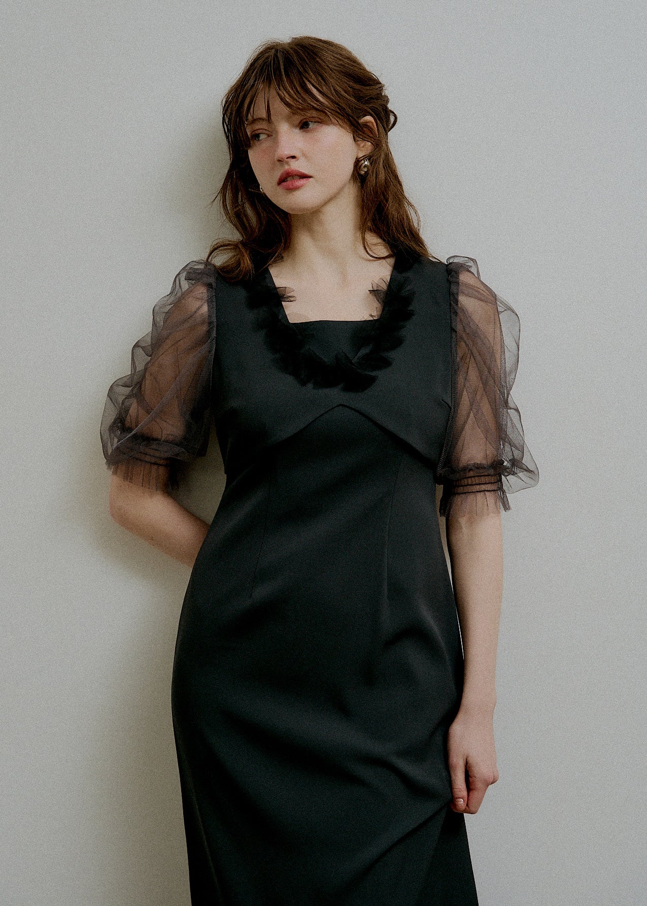 Flower tulle frill line dressのドレス|Dorry Doll / LE'RURE