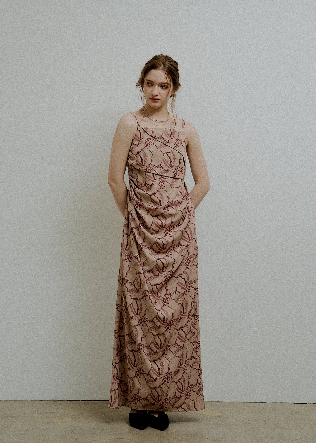 Jacquard cami drape dressのドレス|Dorry Doll / LE'RURE
